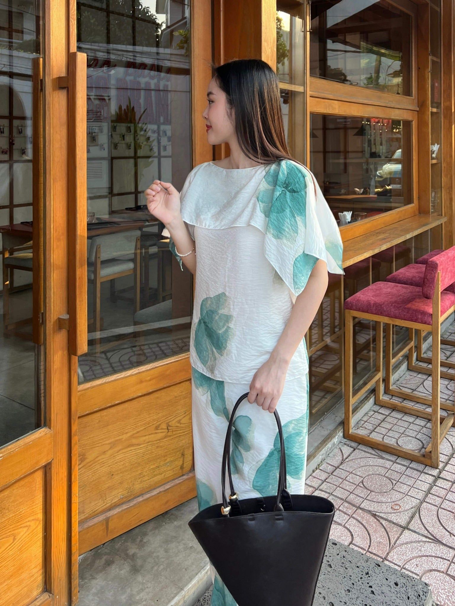  Áo cotton tơ hoa | Mauve Country top [tiết kiệm thêm 220,000 khi mua combo áo & quần] 