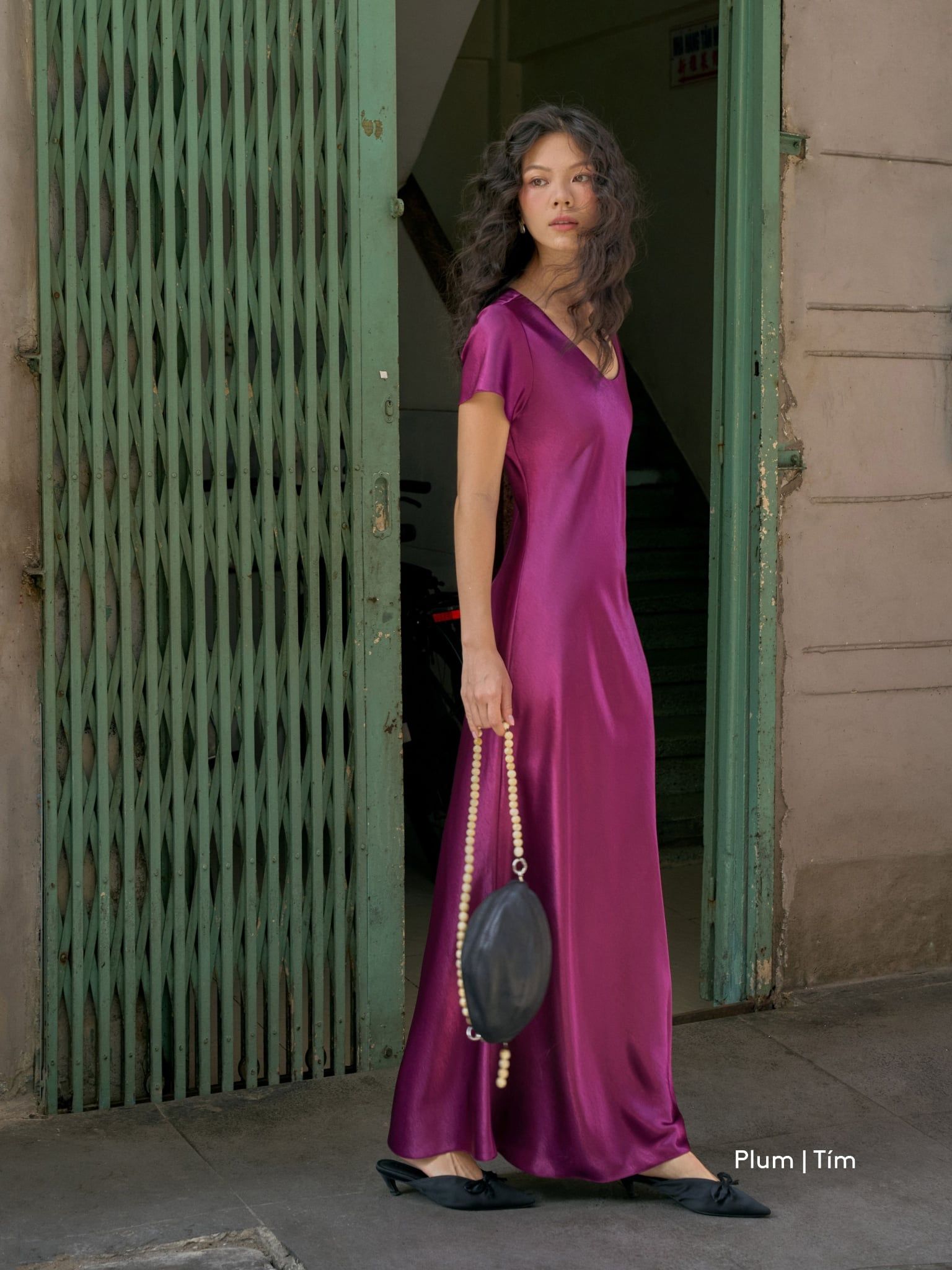  Đầm Uyên Ngư lụa 2 lớp | Mauve Mermaid Silk dress 