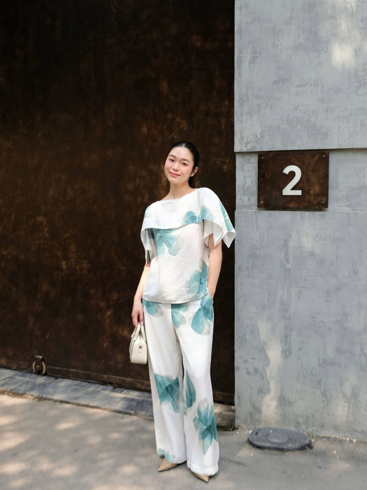  Áo cotton tơ hoa | Mauve Country top 