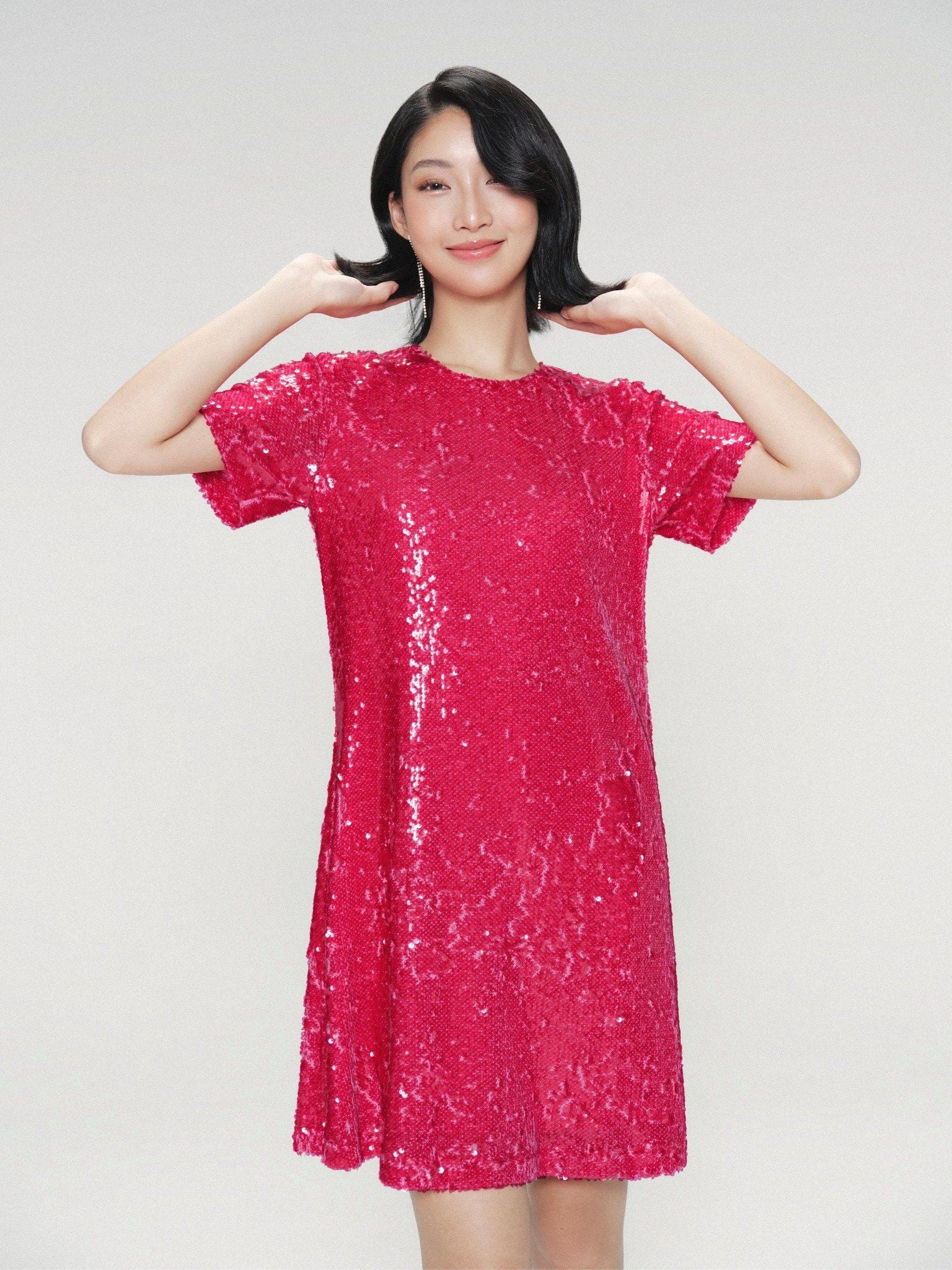  Đầm kim sa ngắn | Mauve Holly dress 