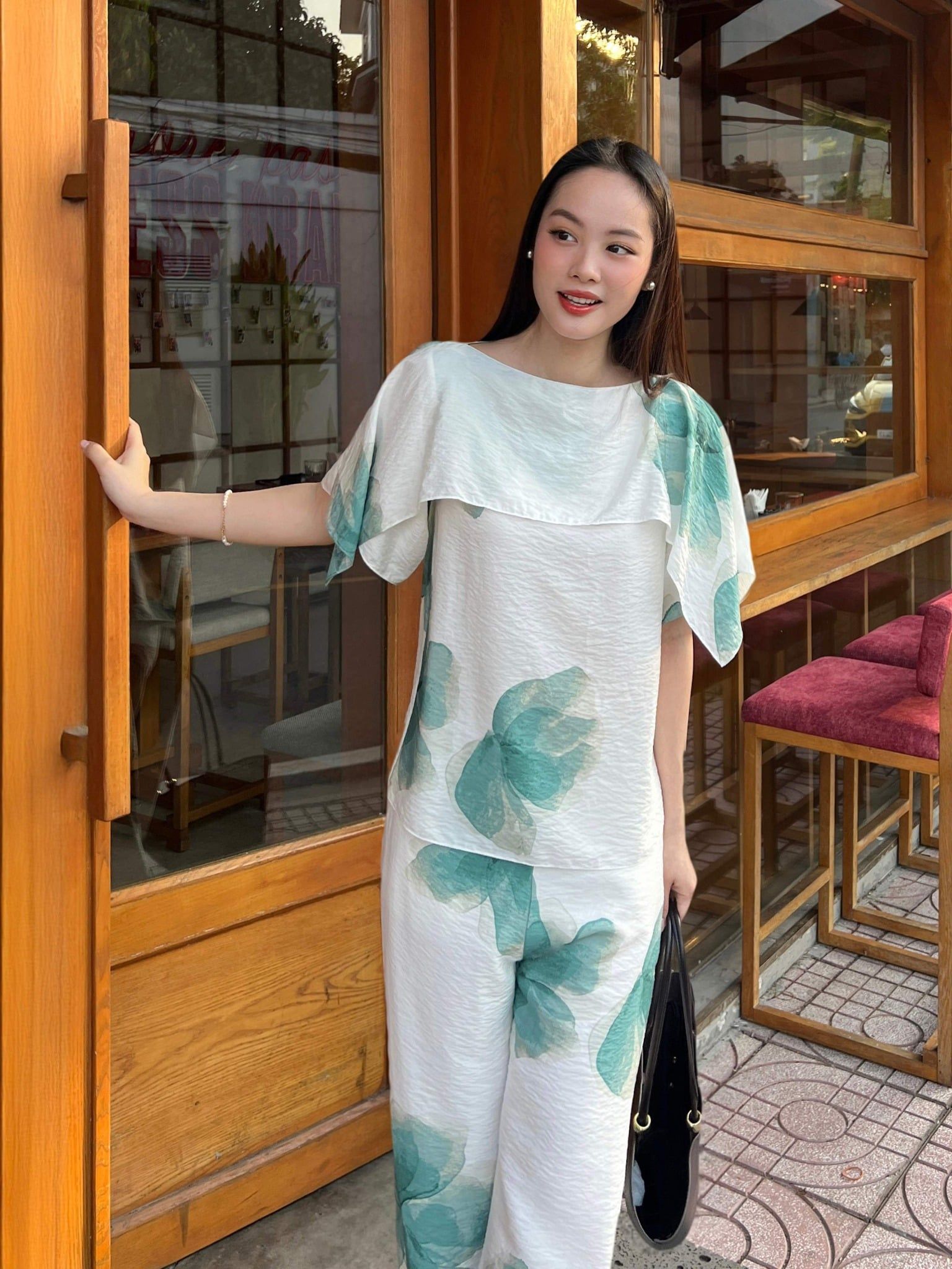  Áo cotton tơ hoa | Mauve Country top [tiết kiệm thêm 220,000 khi mua combo áo & quần] 