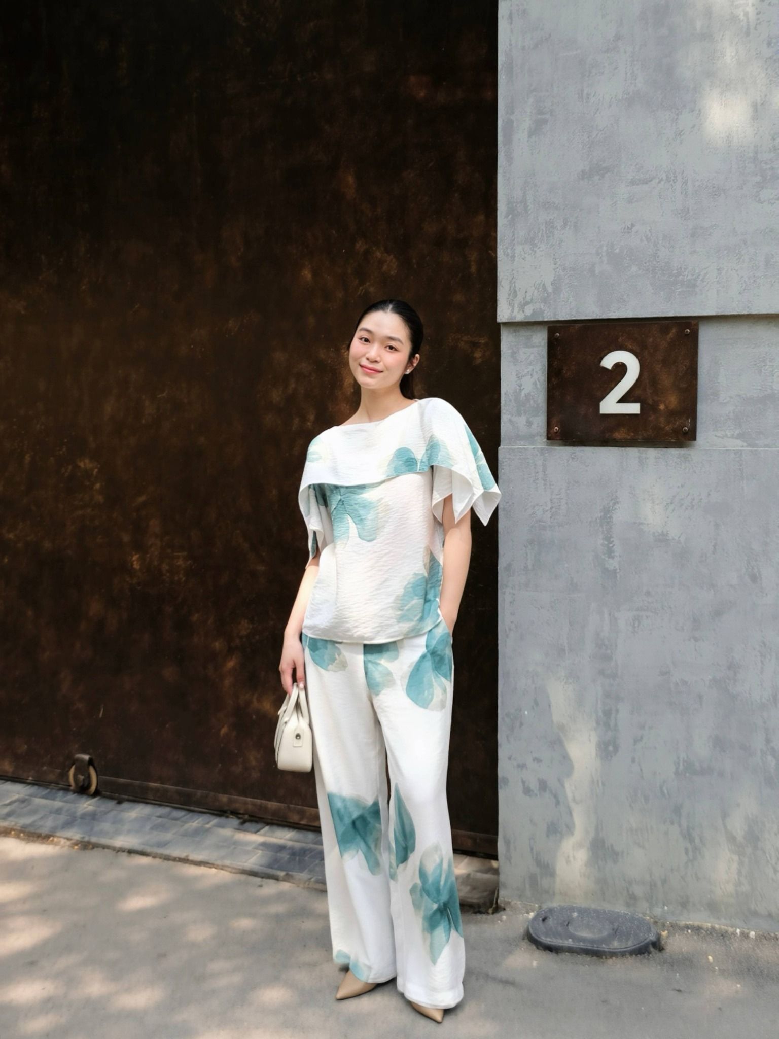  Quần ống suông hoa | Mauve Country pants 