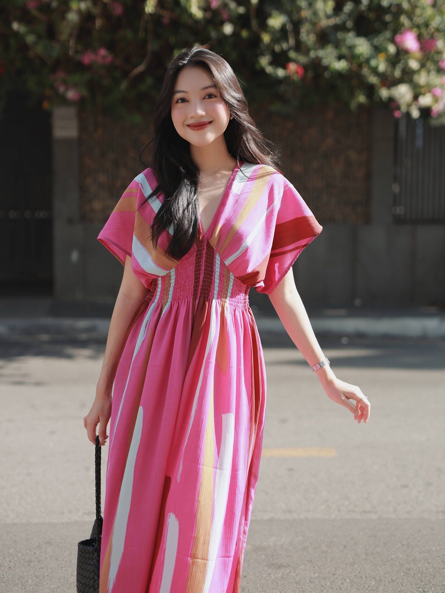  Đầm maxi hoạ tiết | Mauve Flowy maxi dress 