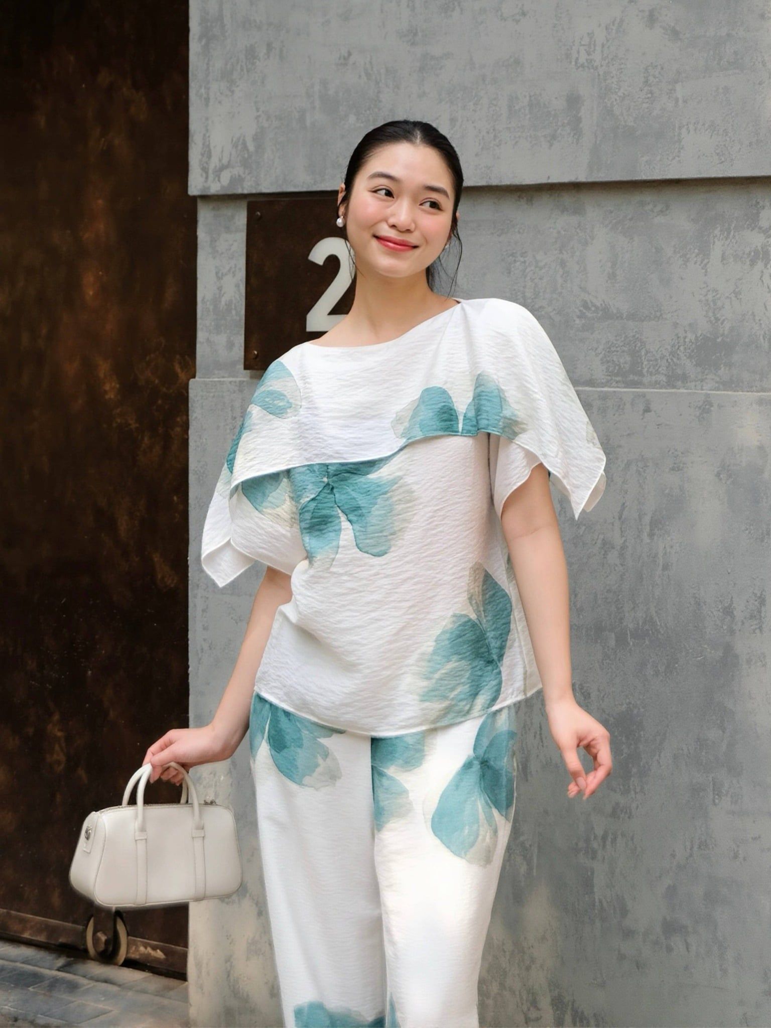  Áo cotton tơ hoa | Mauve Country top 