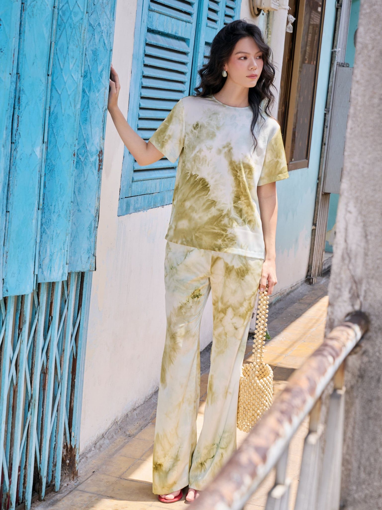  Quần Lục ống loe | Mauve Sage pants 