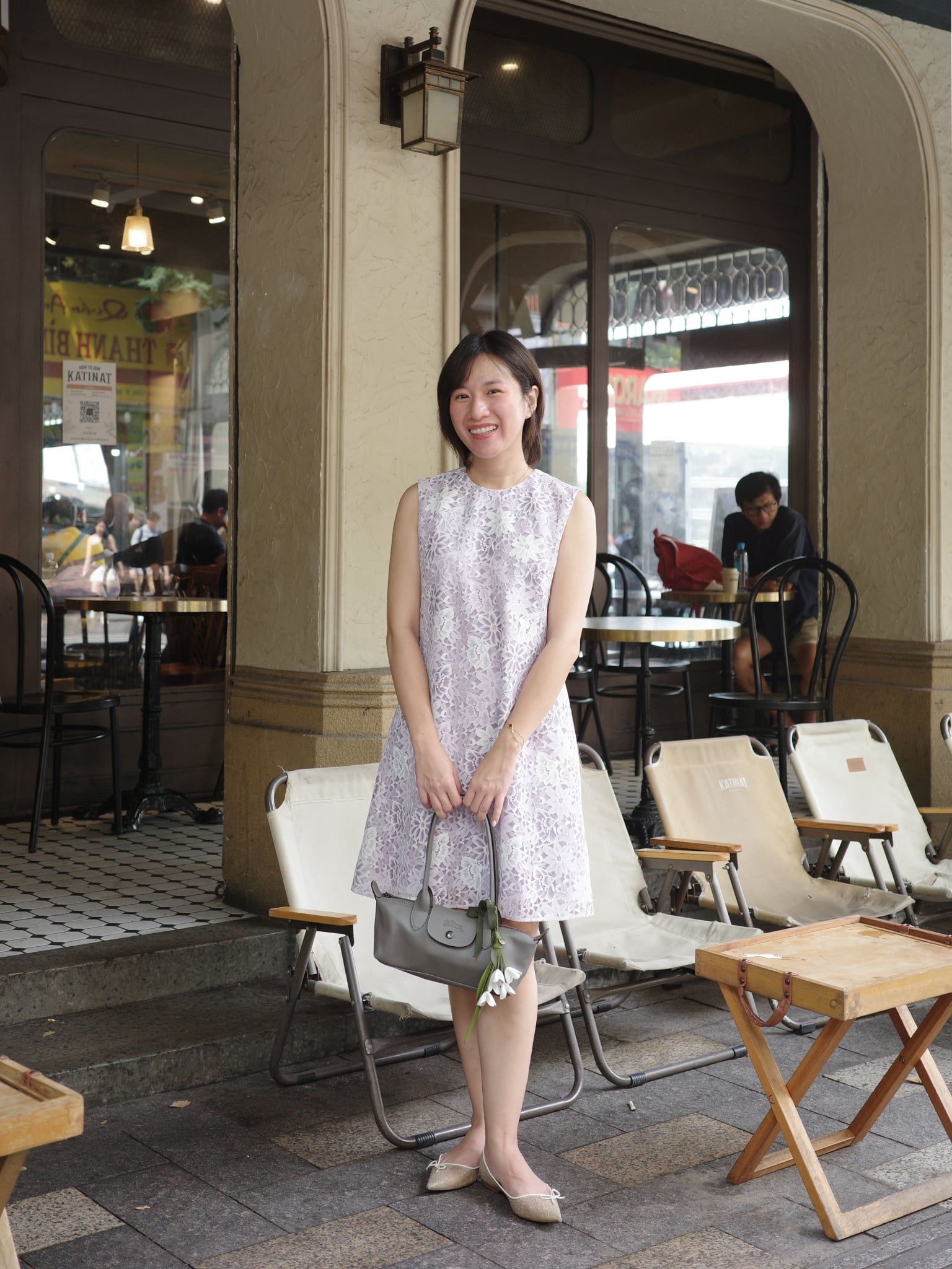  Đầm ngắn ren tím | Mauve Violet dress 