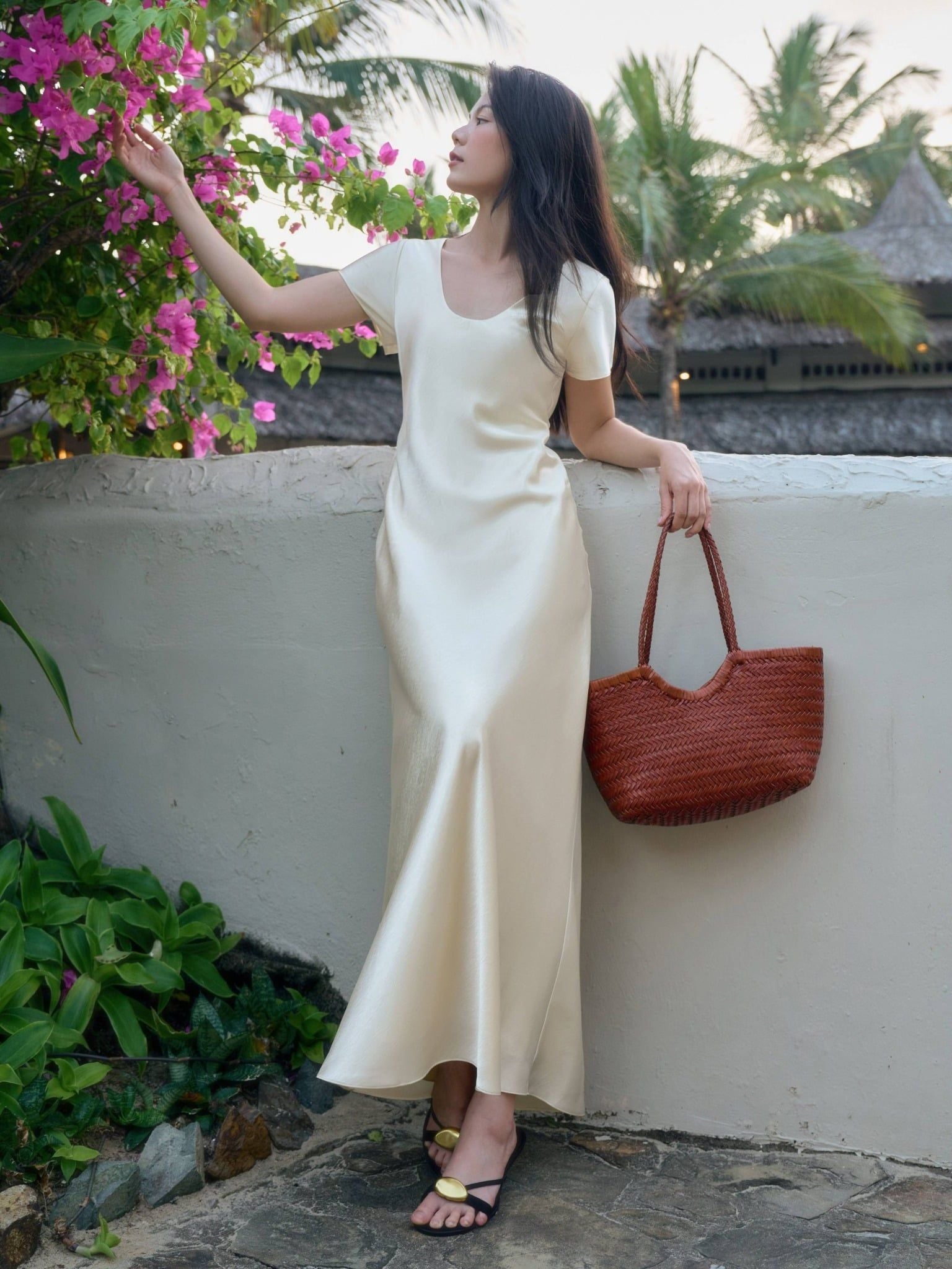  Đầm lụa đuôi cá | Mauve Mermaid Silk dress 