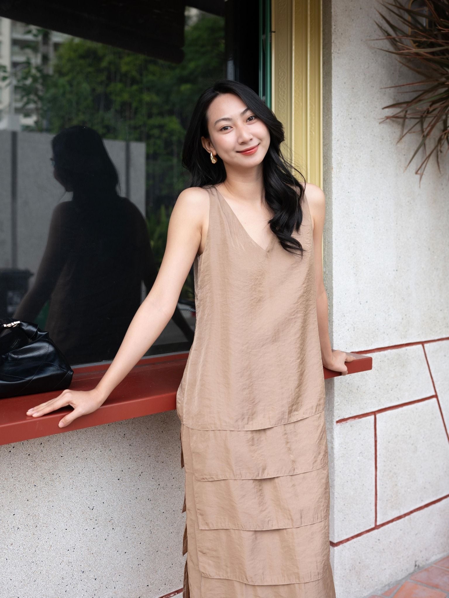  Đầm lụa tùng bậc thang | Mauve Terraced dress 