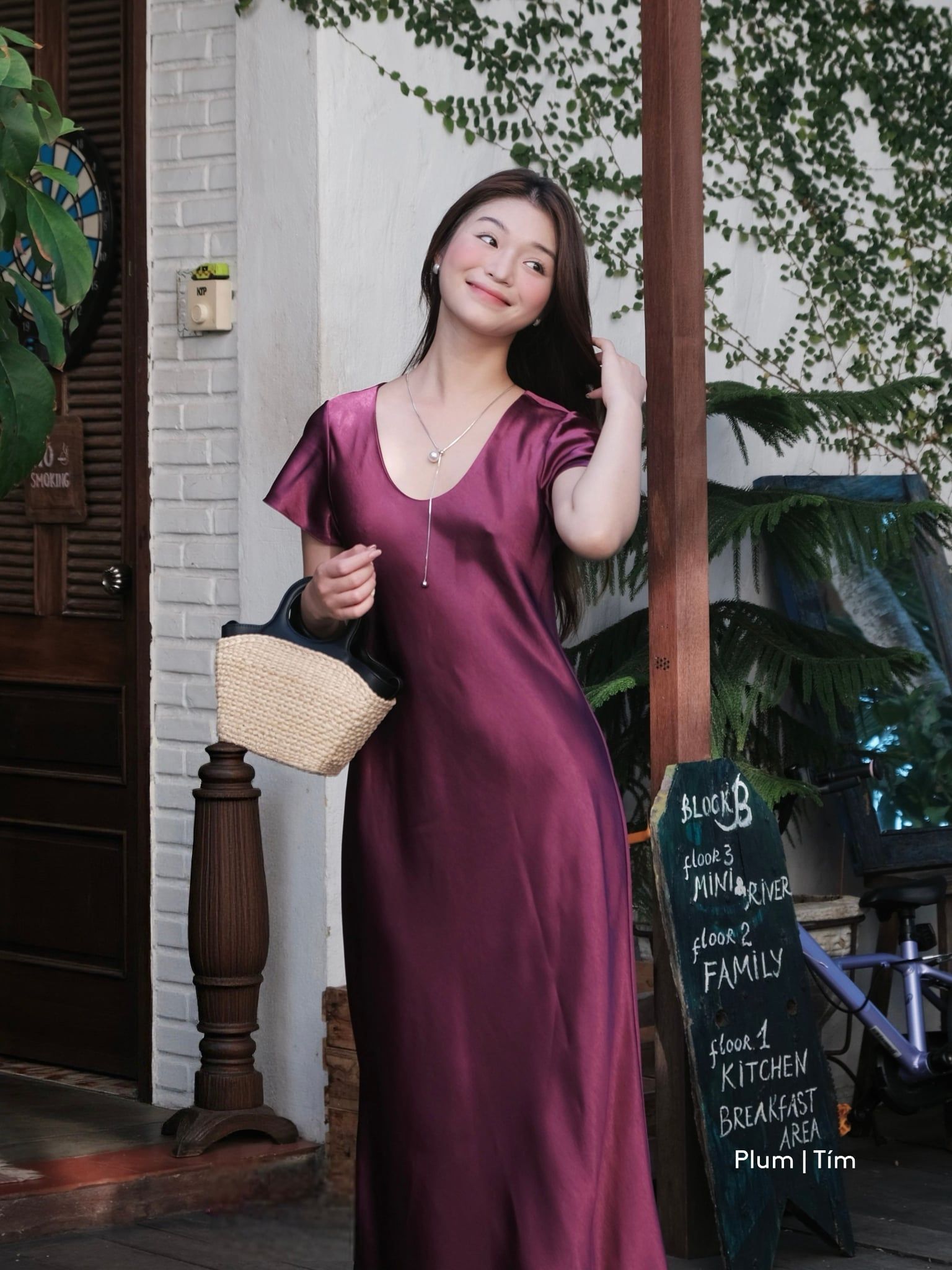  Đầm Uyên Ngư lụa 2 lớp | Mauve Mermaid Silk dress 