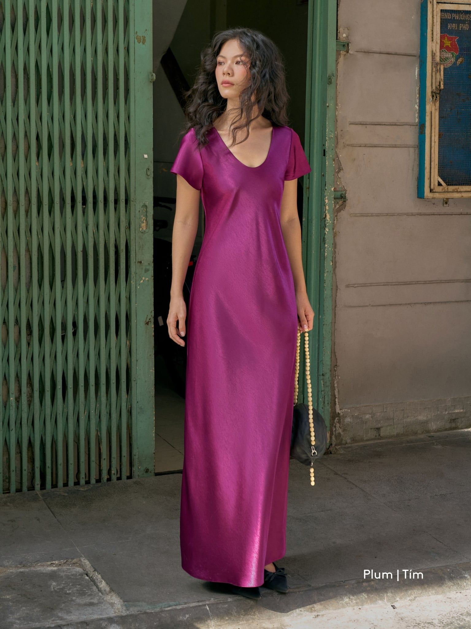  Đầm Uyên Ngư lụa 2 lớp | Mauve Mermaid Silk dress 