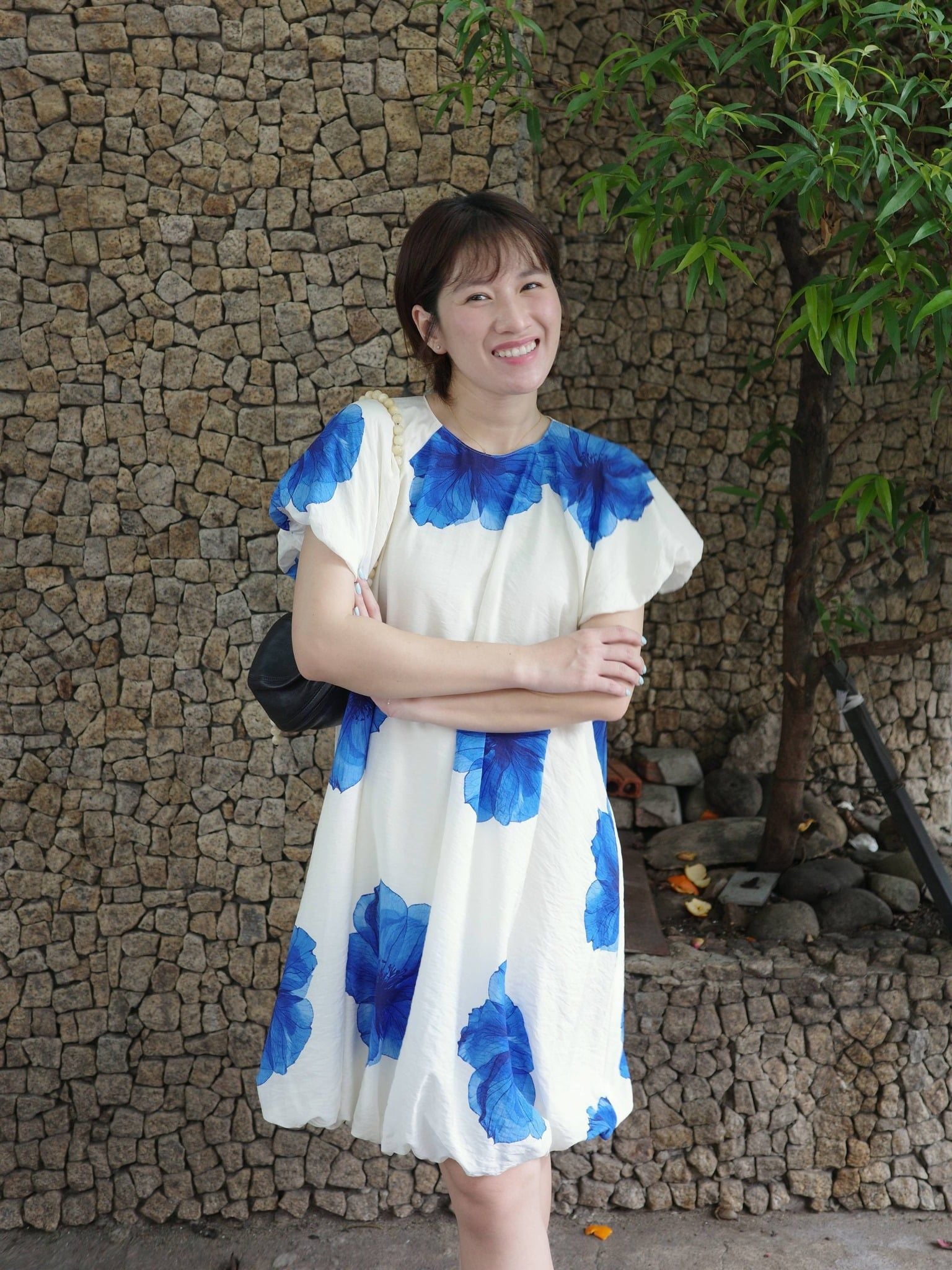  Đầm hoa dáng bí | Mauve Hibicus dress 