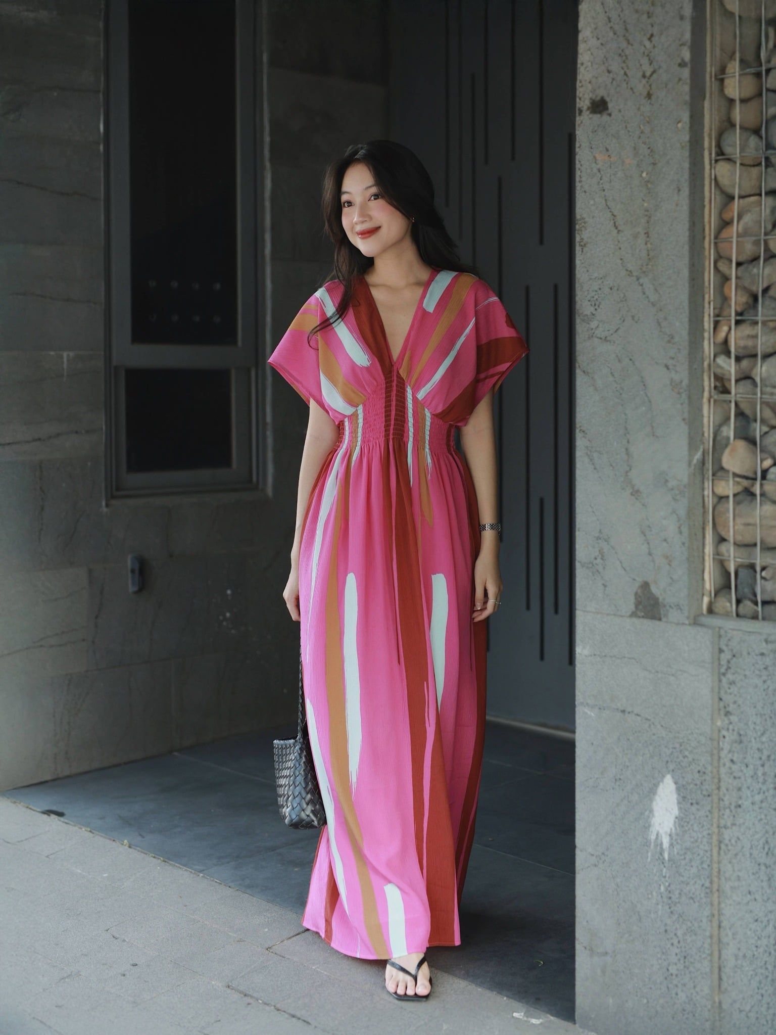  Đầm maxi hoạ tiết | Mauve Flowy maxi dress 