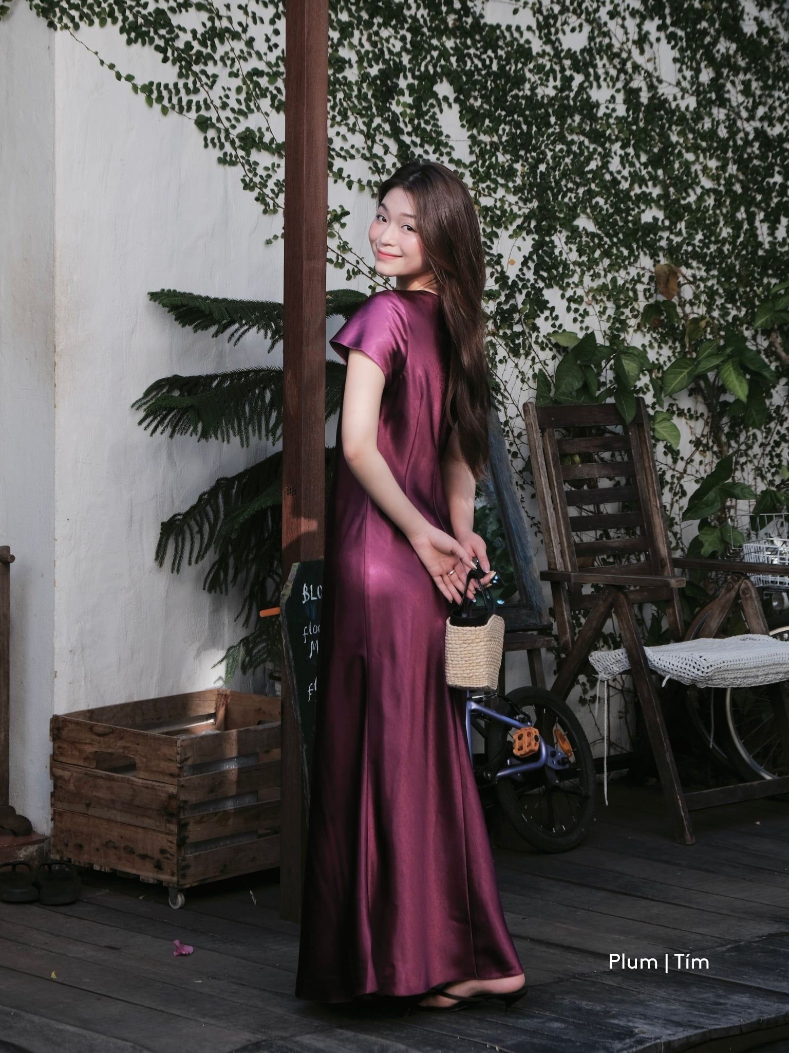  Đầm Uyên Ngư lụa 2 lớp | Mauve Mermaid Silk dress 