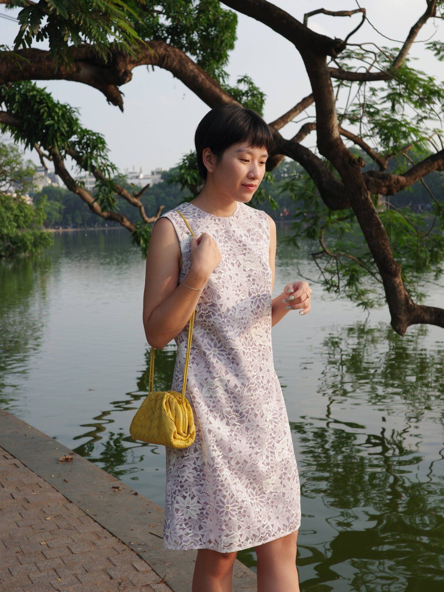  Đầm ngắn ren tím | Mauve Violet dress 
