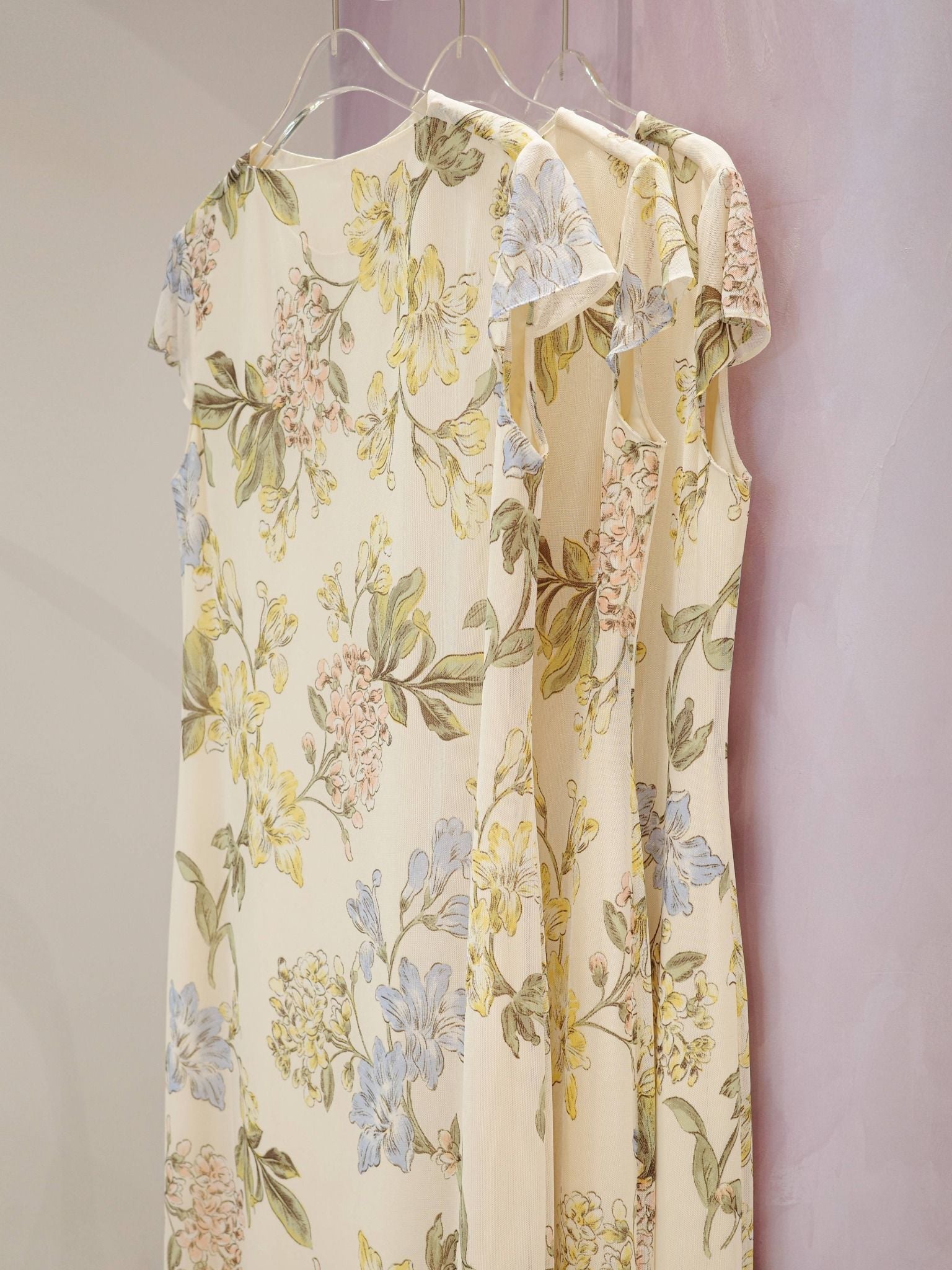  Đầm lụa ren hoa | Mauve Silk mesh dress 