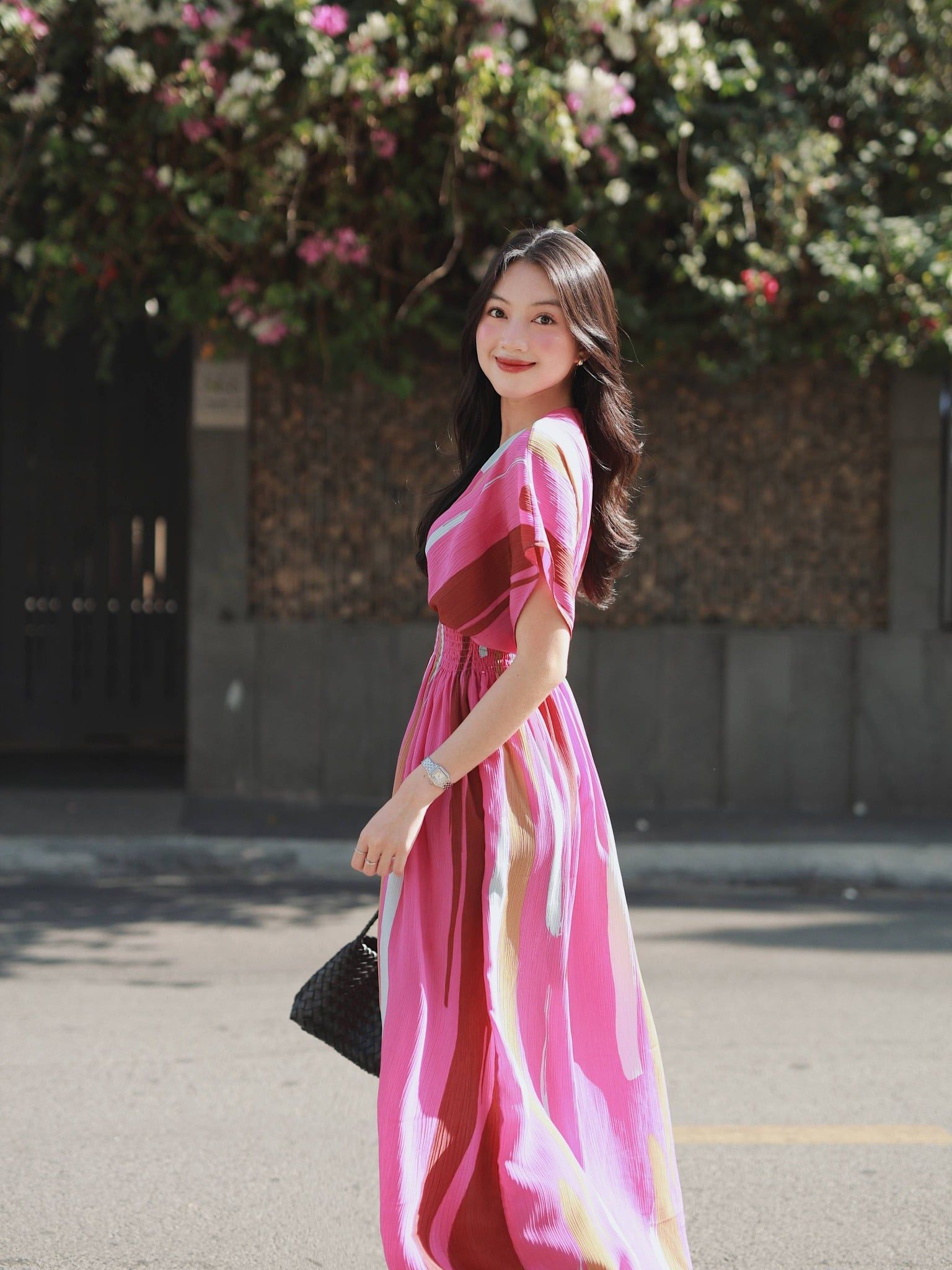  Đầm maxi hoạ tiết | Mauve Flowy maxi dress 