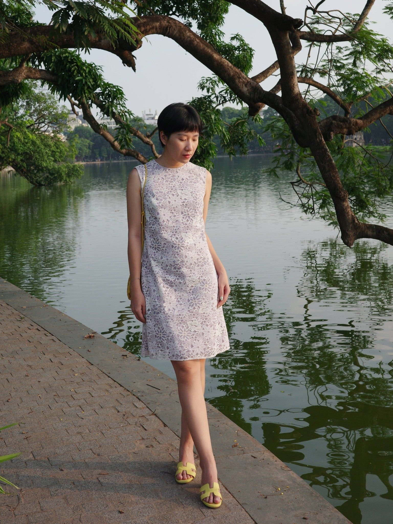  Đầm ngắn ren tím | Mauve Violet dress 
