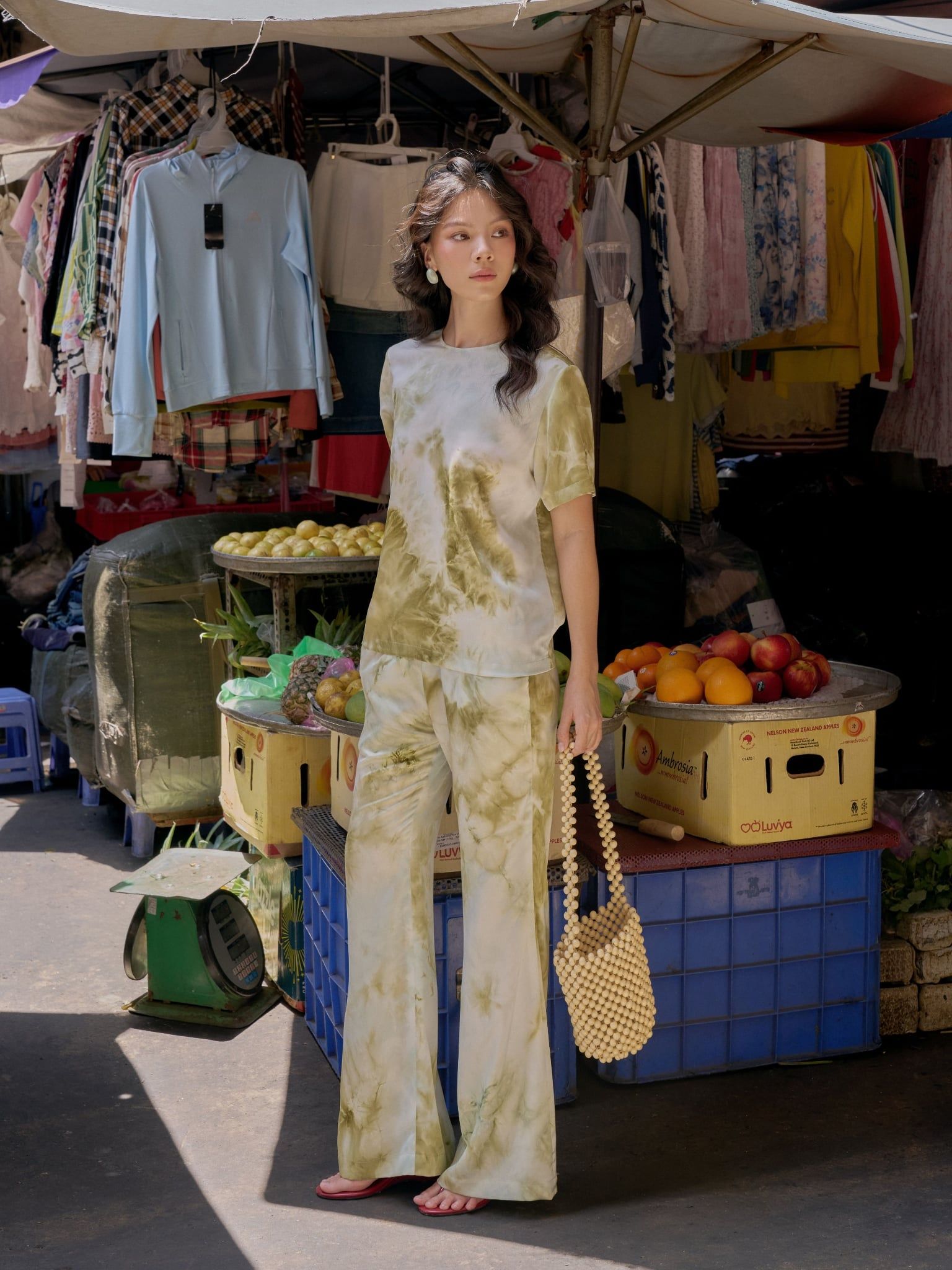  Quần Lục ống loe | Mauve Sage pants 