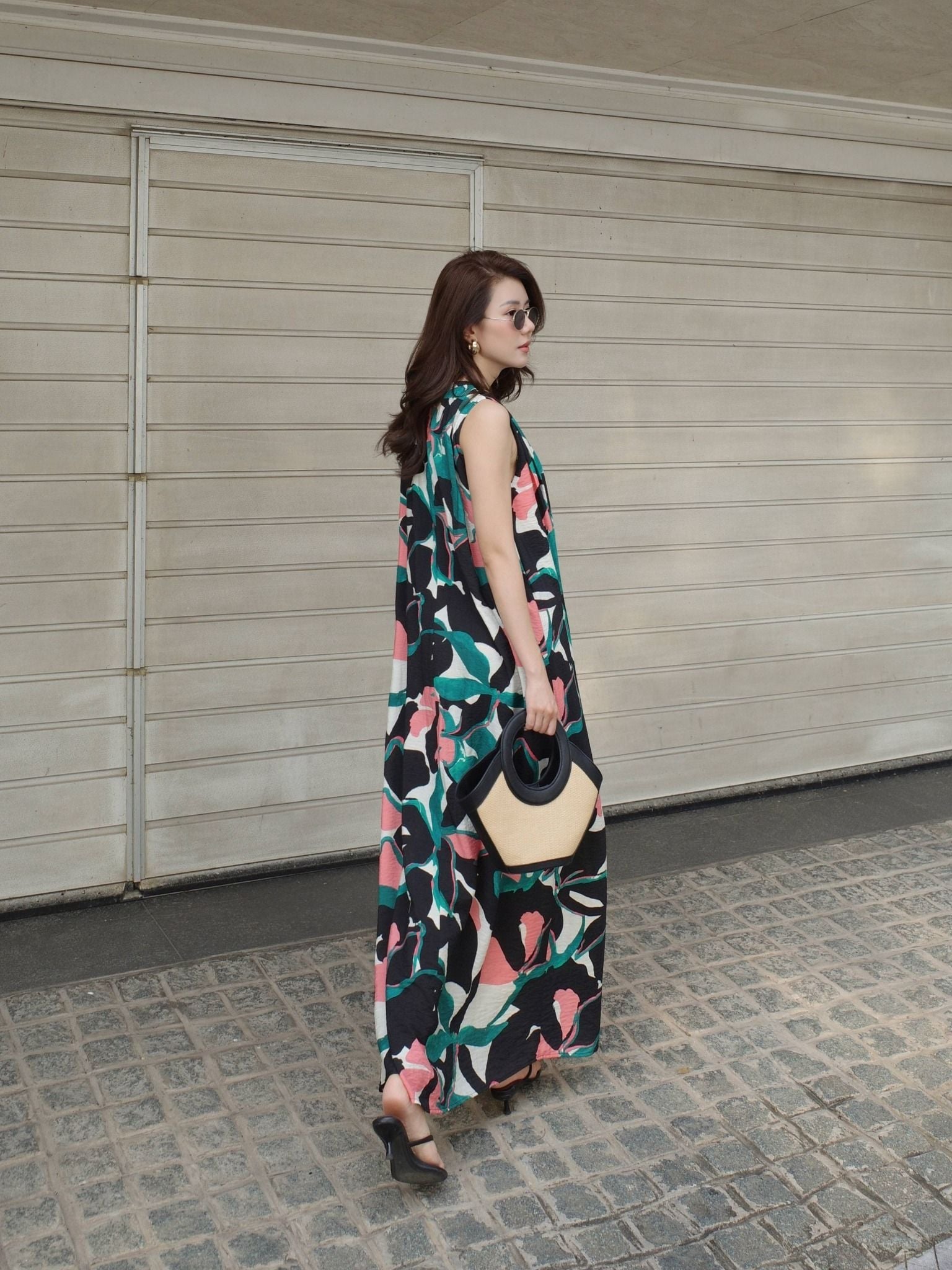  Đầm maxi hoa | Mauve Flower Market dress 