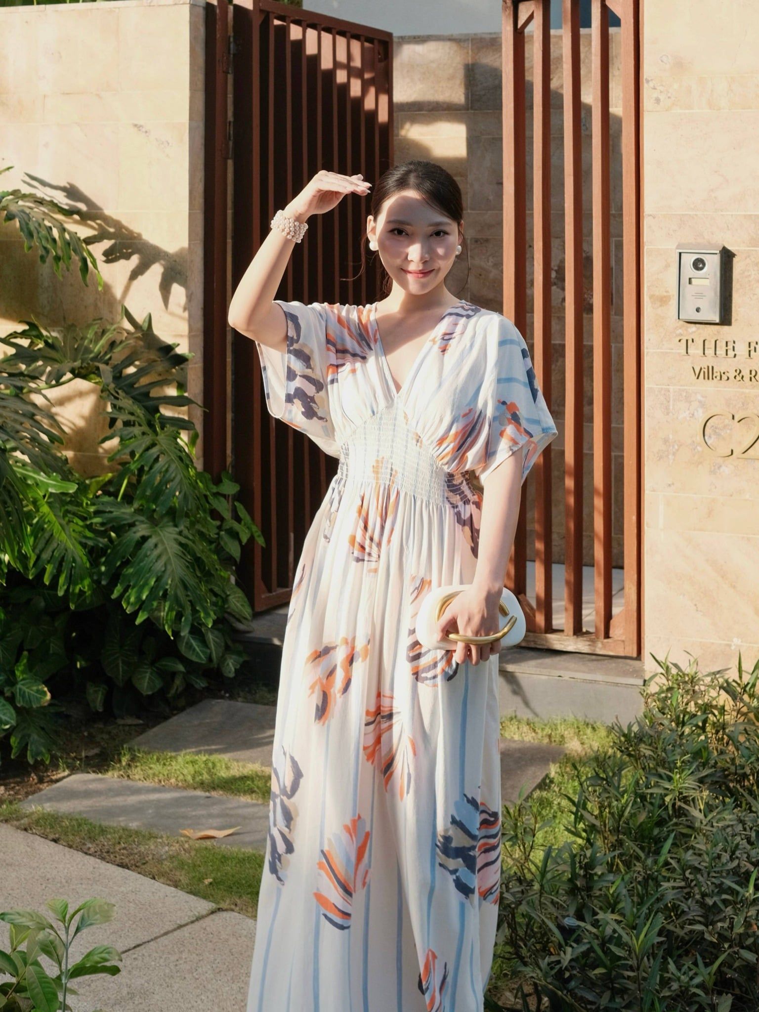  Đầm maxi hoạ tiết | Mauve Flowy maxi dress 
