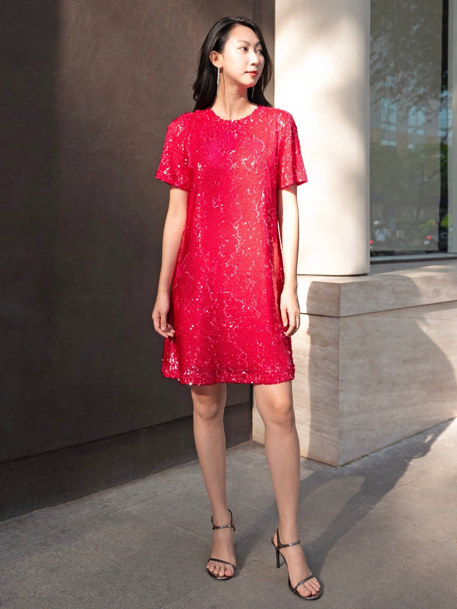  Đầm kim sa ngắn | Mauve Holly dress 