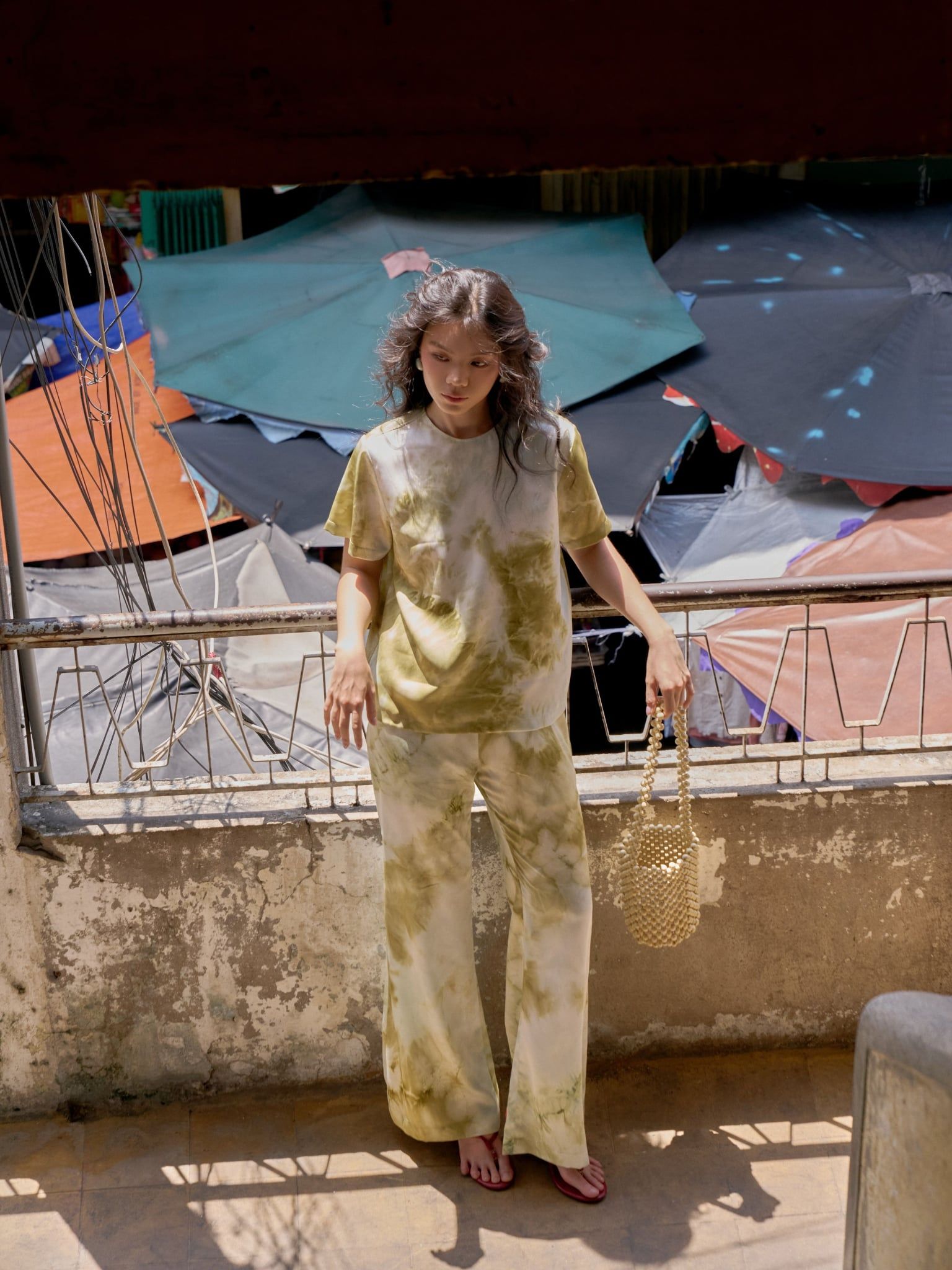  Quần Lục ống loe | Mauve Sage pants 