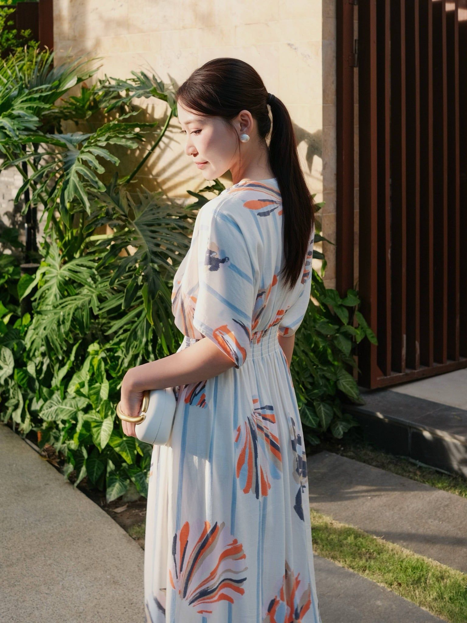  Đầm maxi hoạ tiết | Mauve Flowy maxi dress 