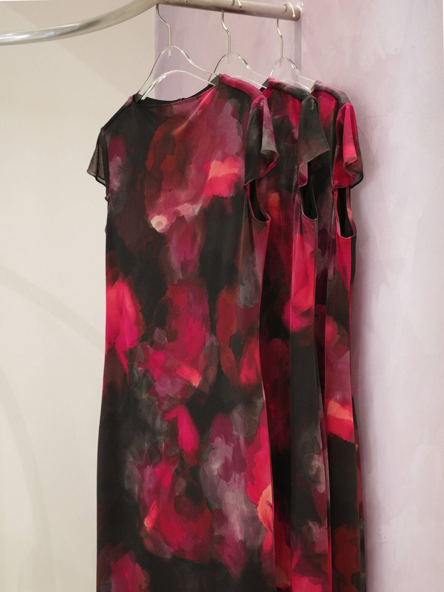  Đầm lụa ren hoa | Mauve Silk mesh dress 