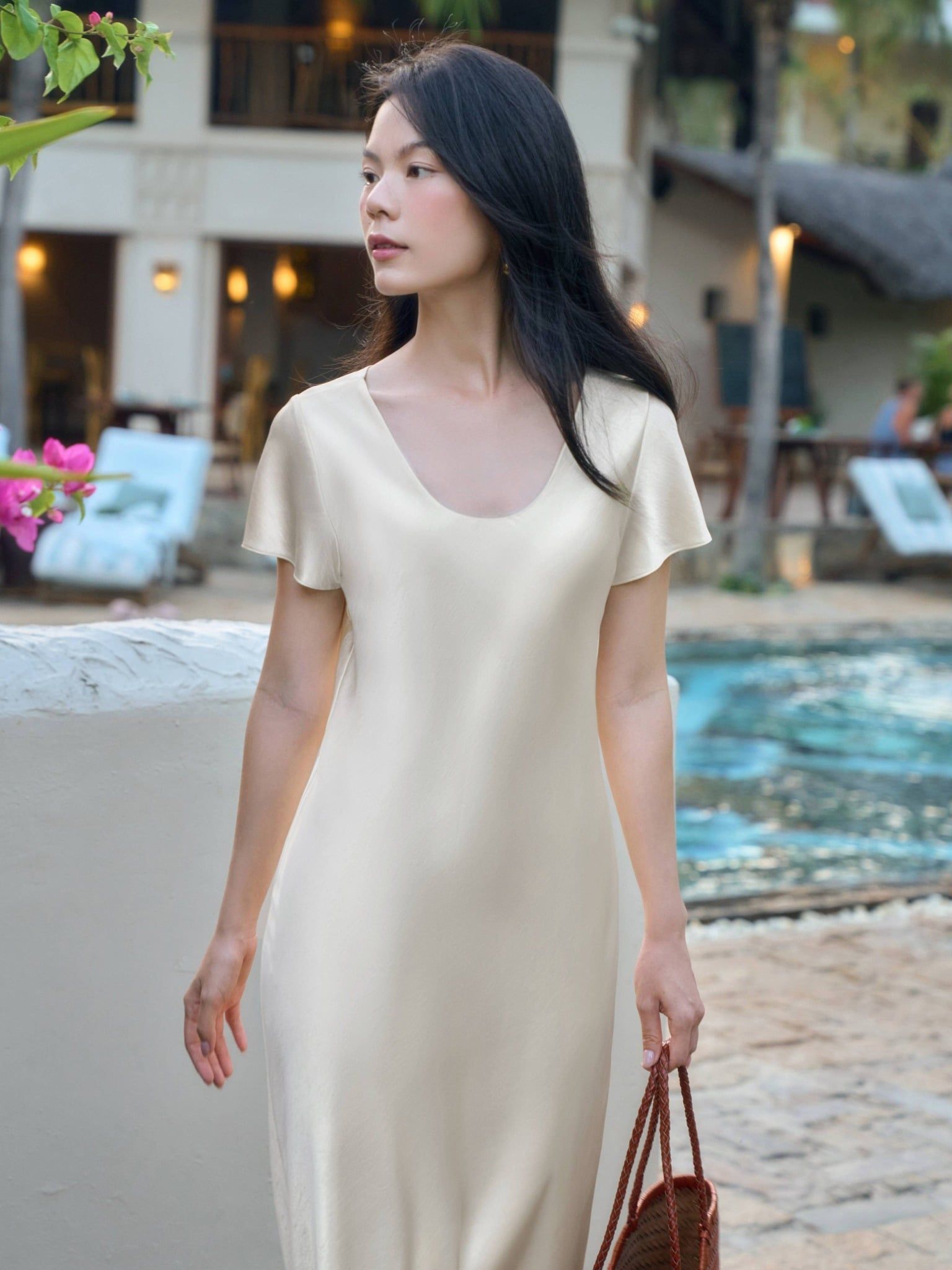  Đầm lụa đuôi cá | Mauve Mermaid Silk dress 