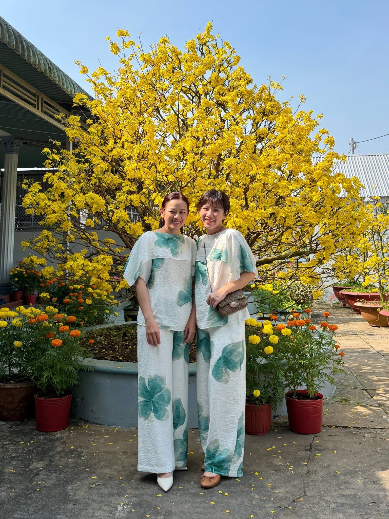  Quần ống suông hoa | Mauve Country pants 