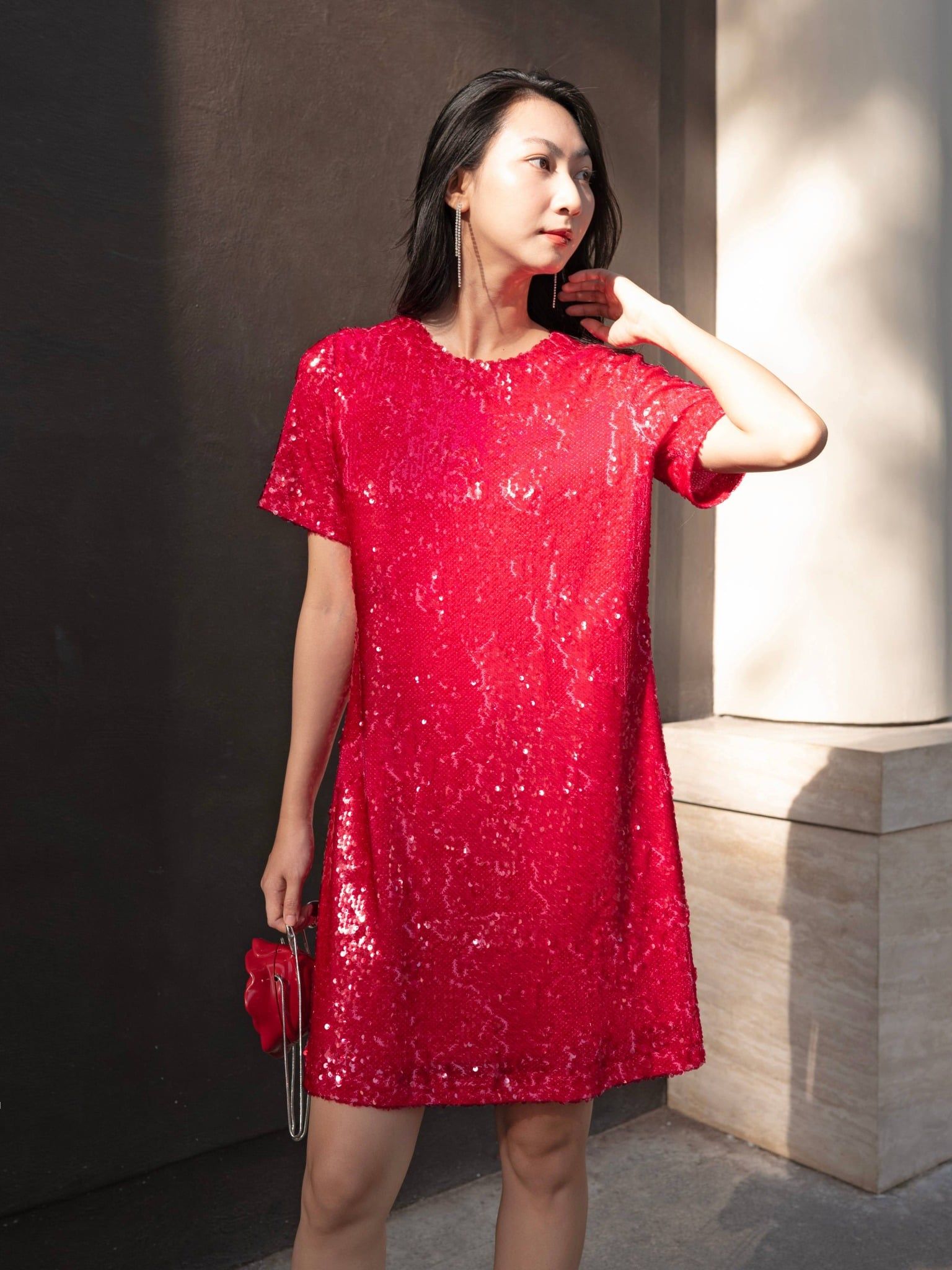  Đầm kim sa ngắn | Mauve Holly dress 