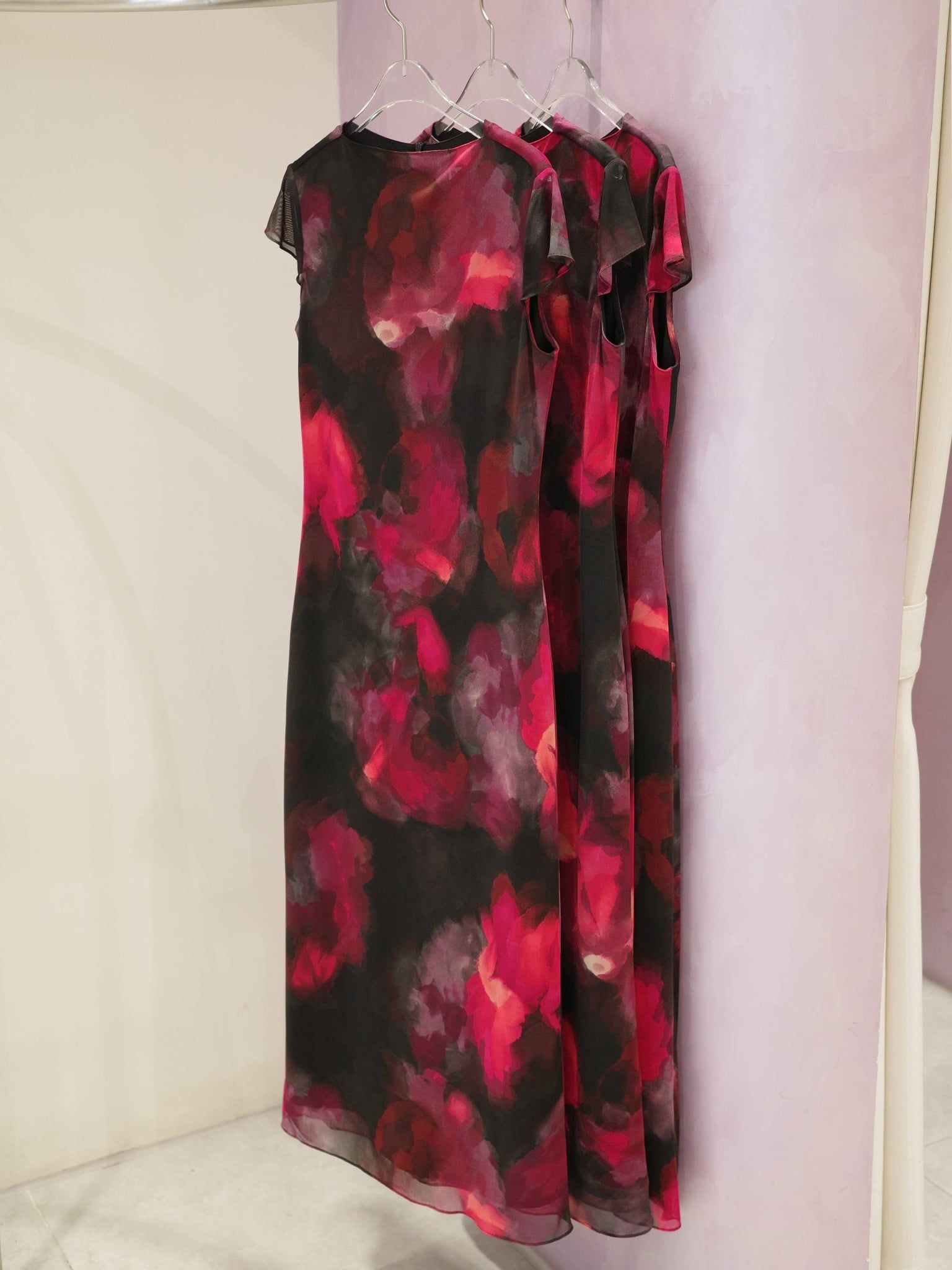  Đầm lụa ren hoa | Mauve Silk mesh dress 