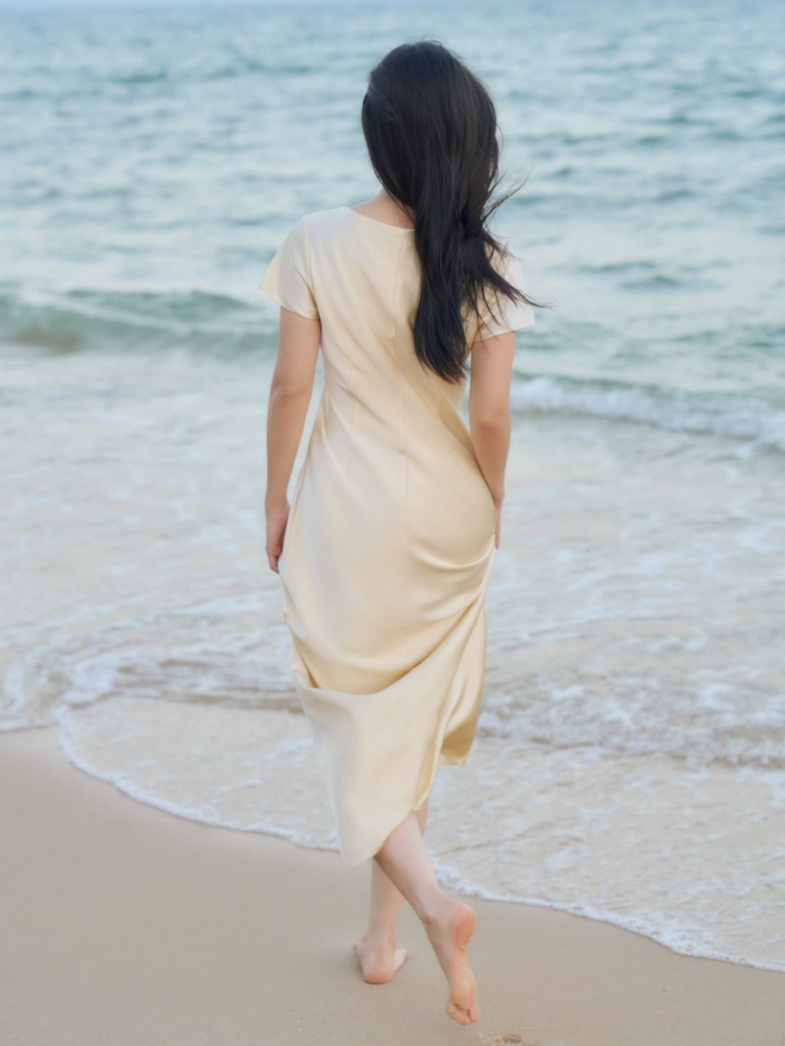  Đầm lụa đuôi cá | Mauve Mermaid Silk dress 
