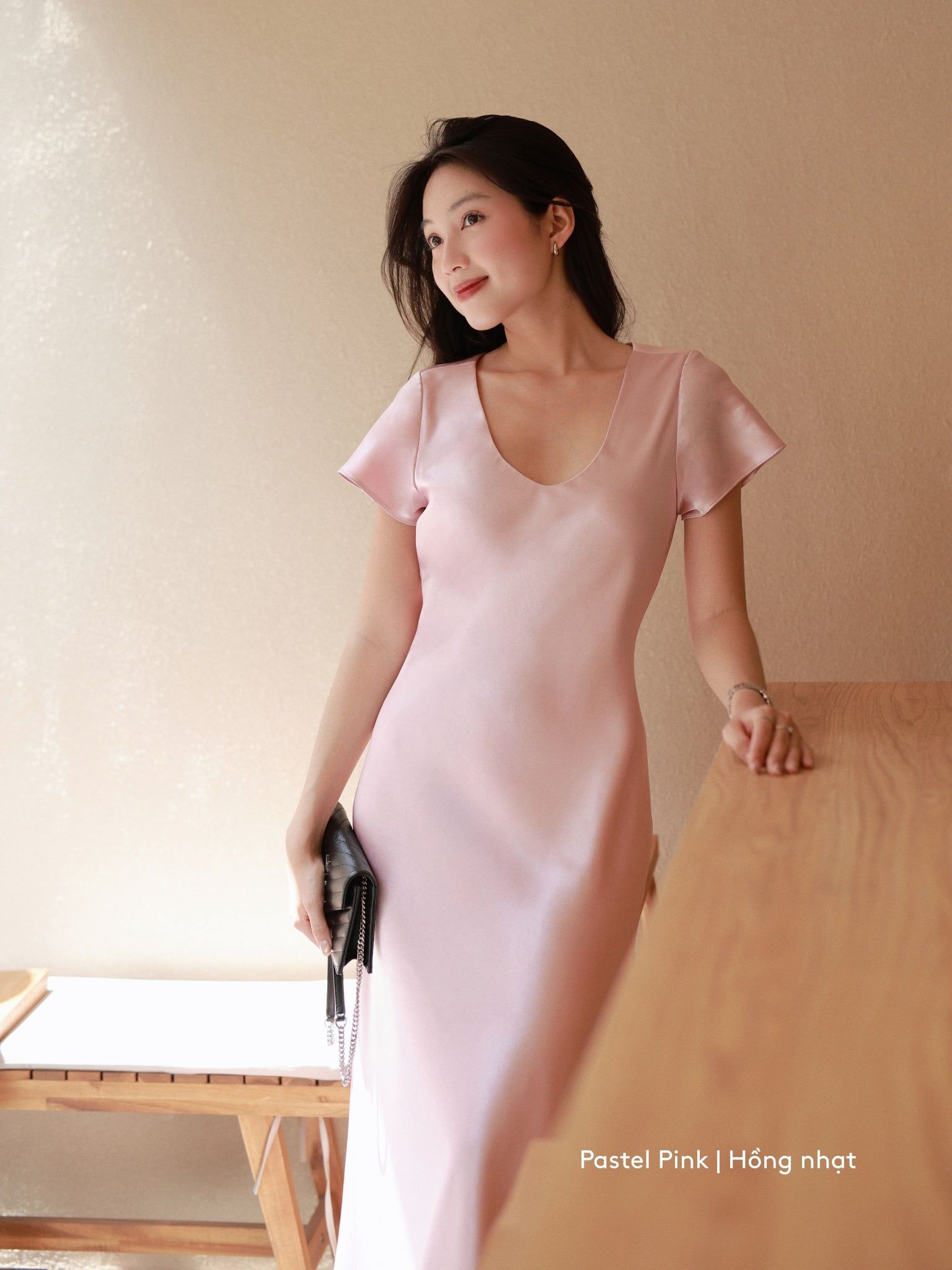  Đầm Uyên Ngư lụa 2 lớp | Mauve Mermaid Silk dress 