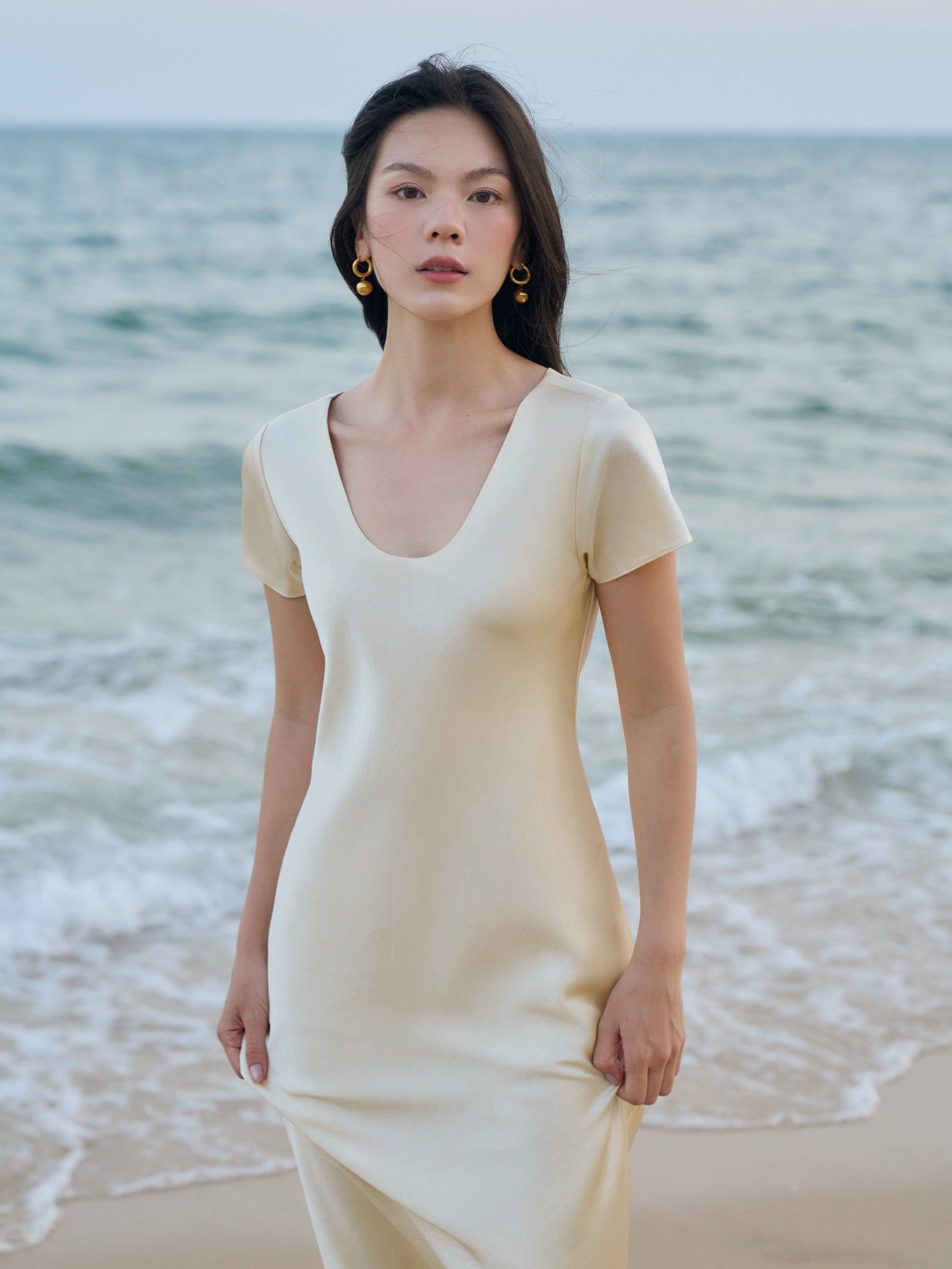  Đầm lụa đuôi cá | Mauve Mermaid Silk dress 