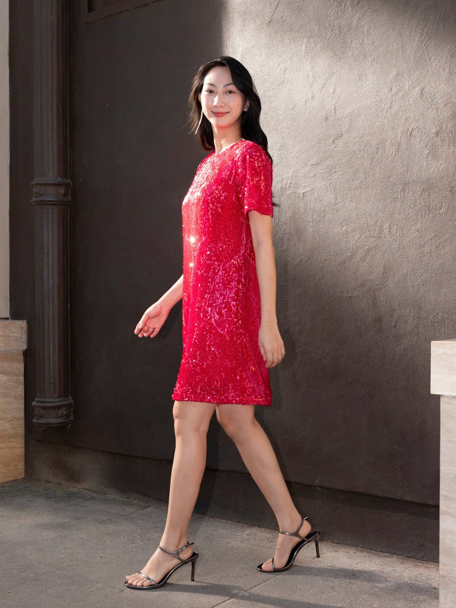  Đầm kim sa ngắn | Mauve Holly dress 