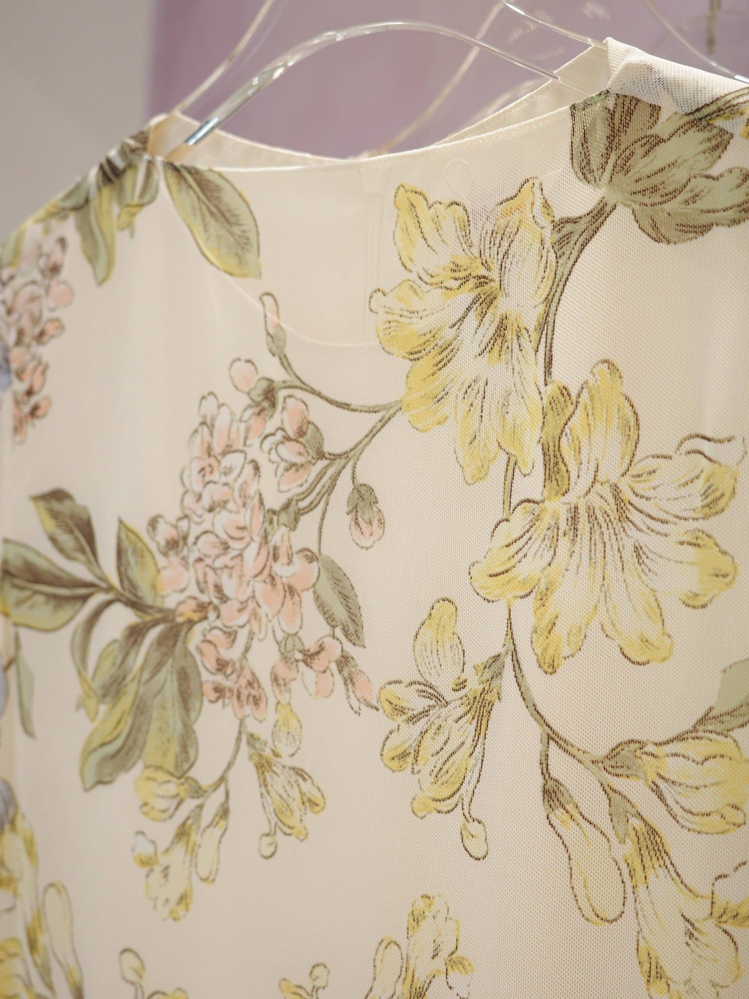  Đầm lụa ren hoa | Mauve Silk mesh dress 