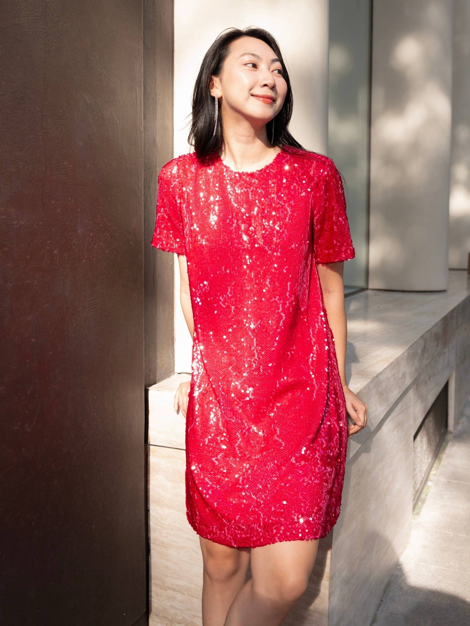  Đầm kim sa ngắn | Mauve Holly dress 