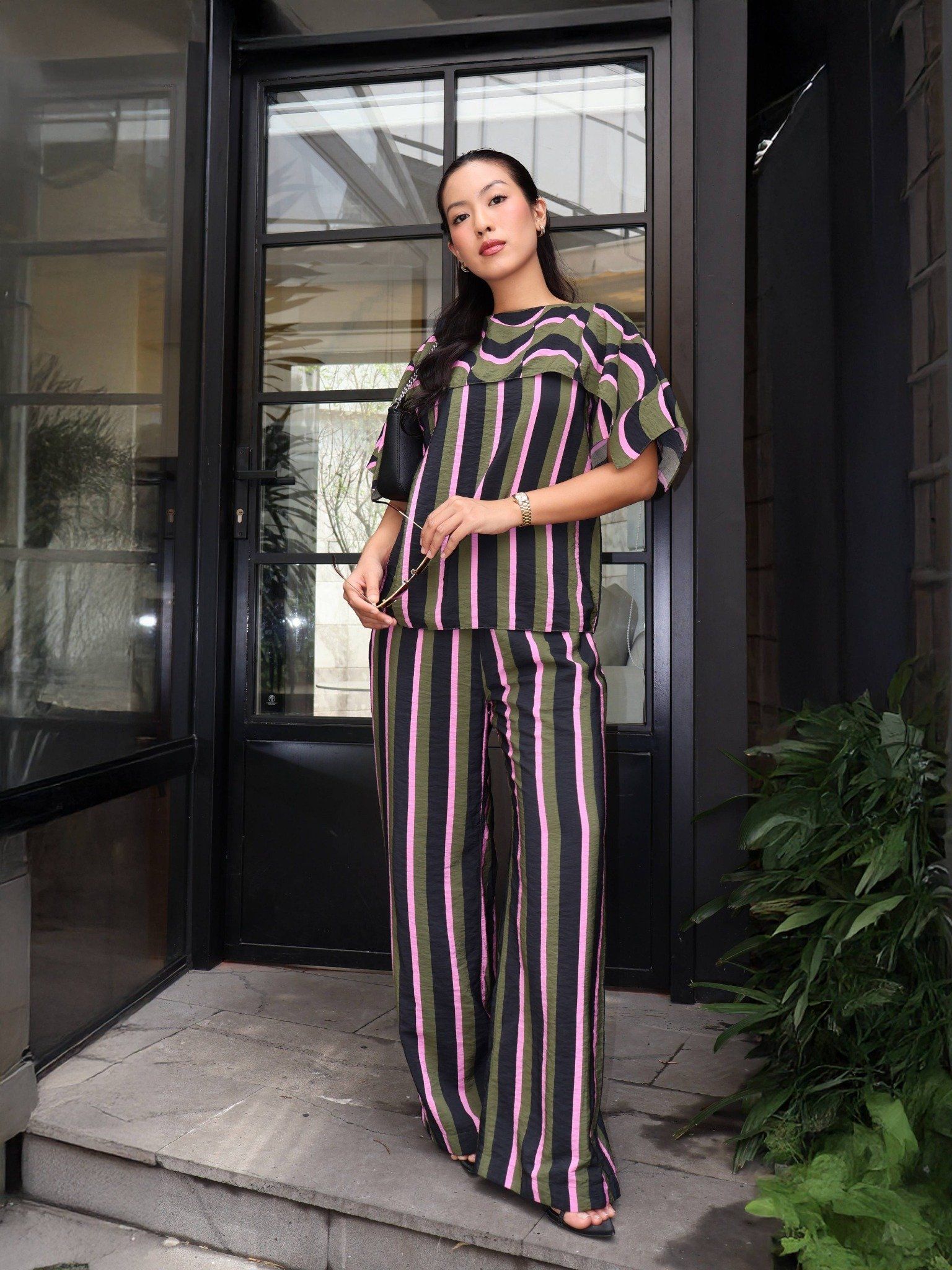  Quần ống suông sọc | Mauve City pants 