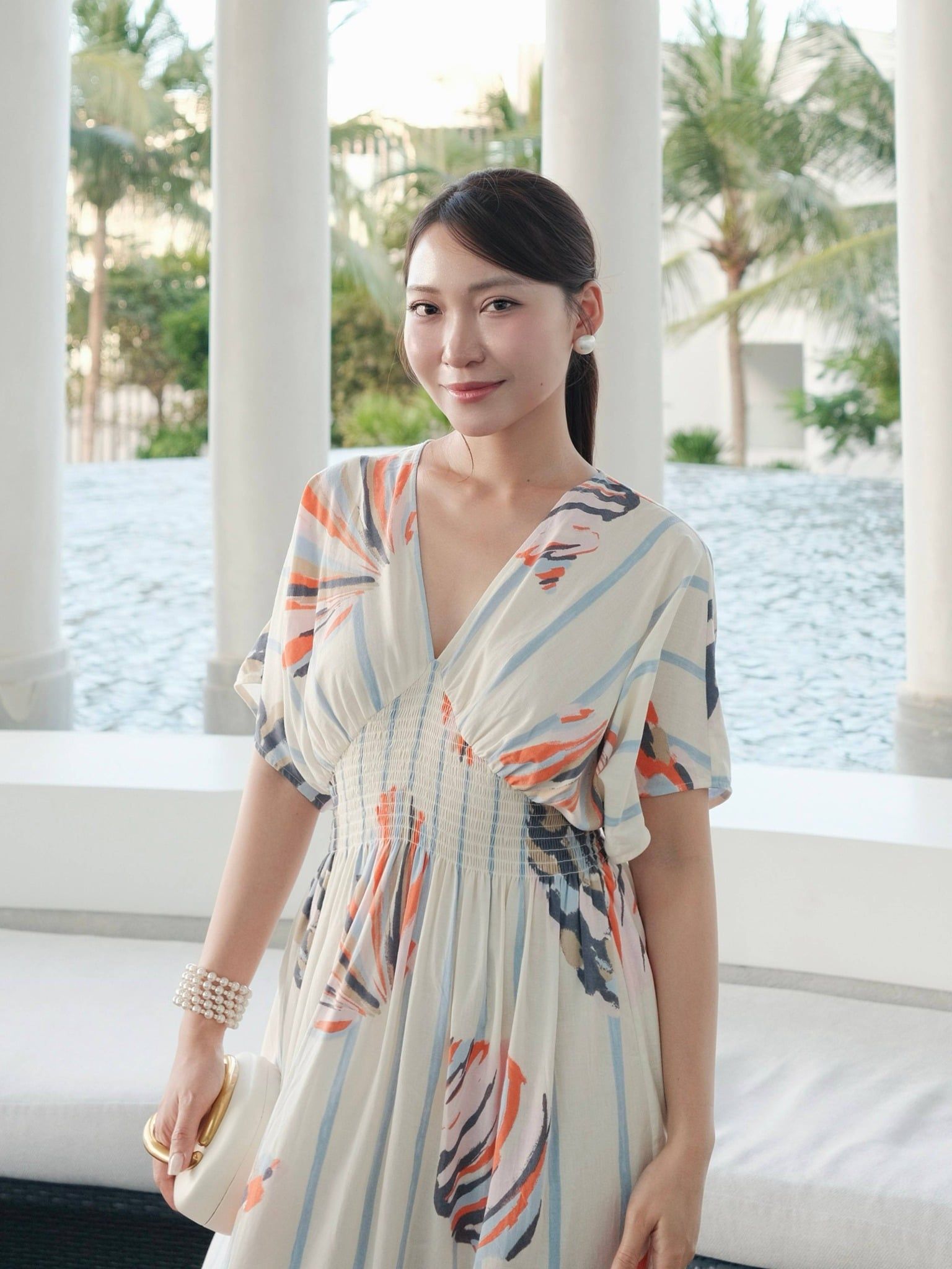  Đầm maxi hoạ tiết | Mauve Flowy maxi dress 