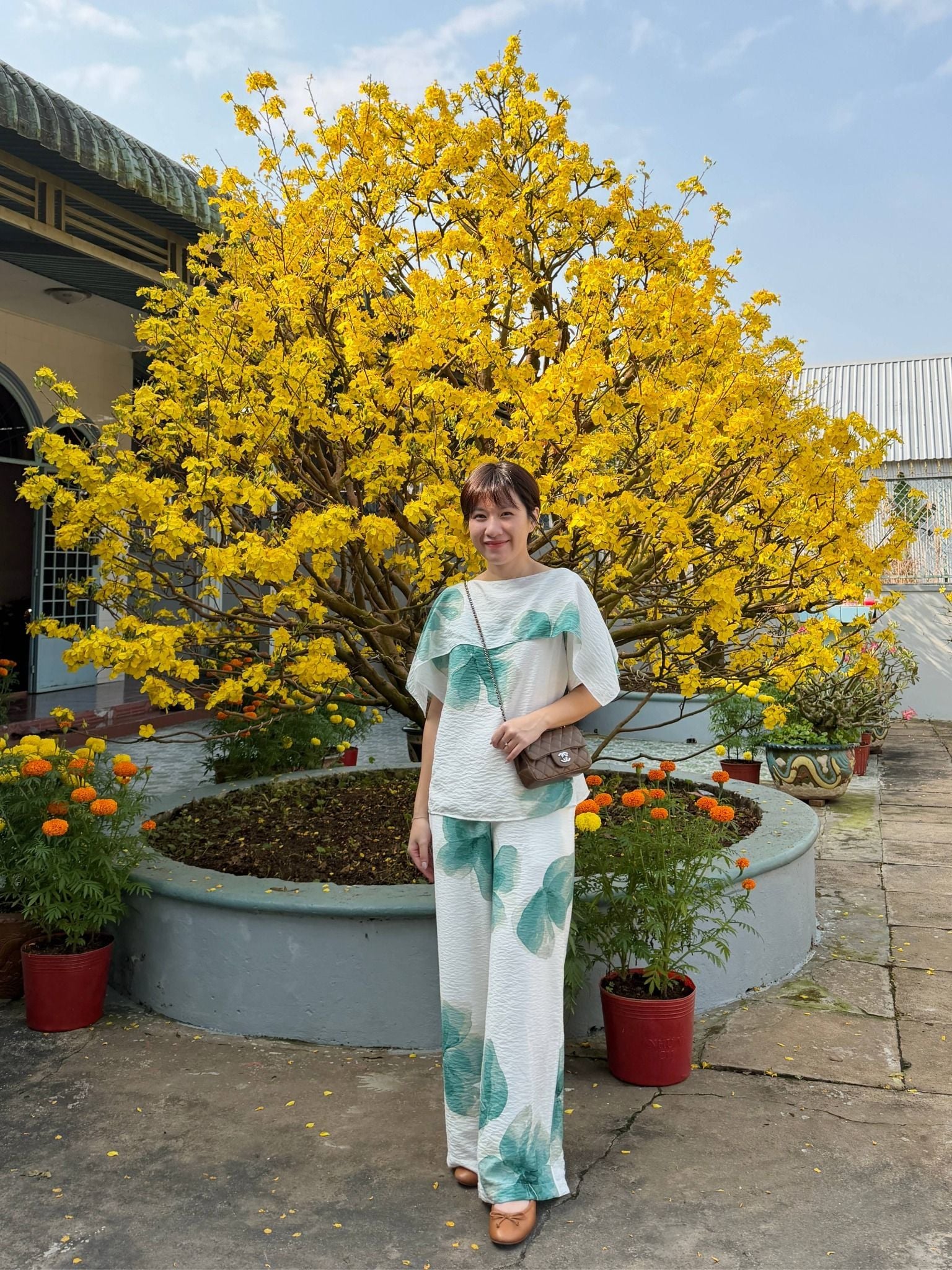  Áo cotton tơ hoa | Mauve Country top 