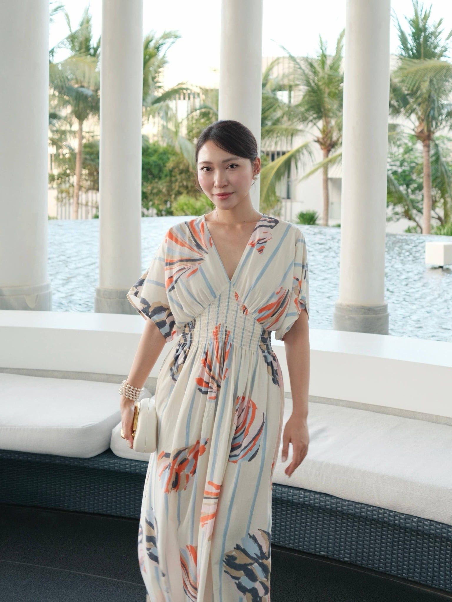  Đầm maxi hoạ tiết | Mauve Flowy maxi dress 