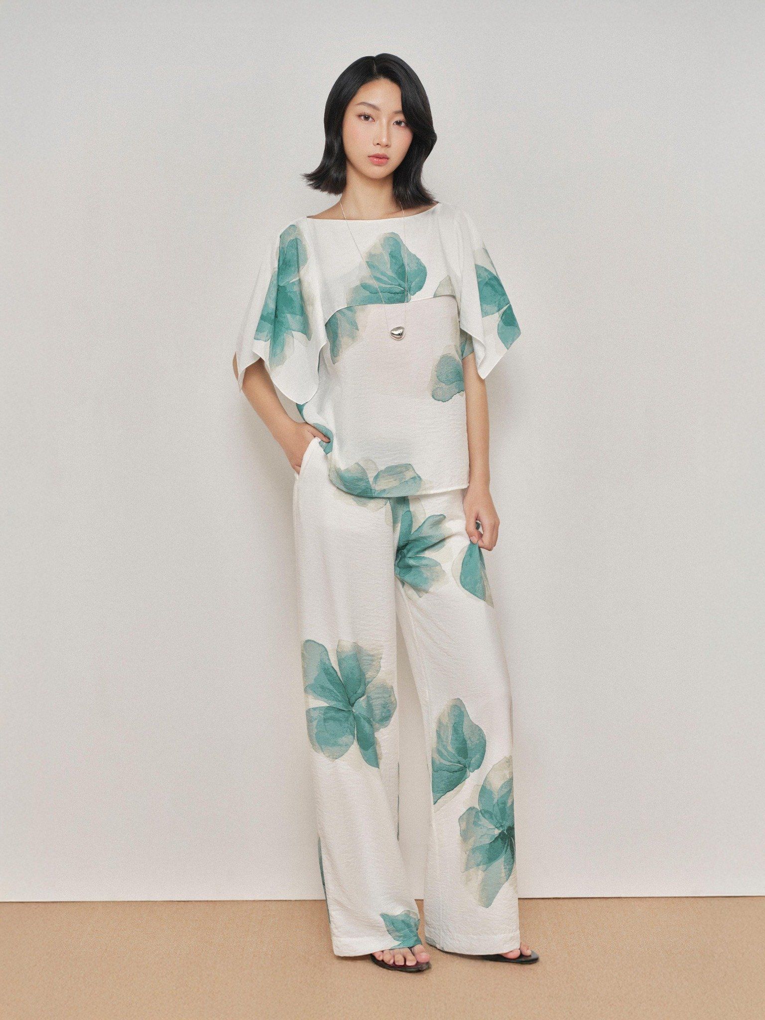  Quần ống suông hoa | Mauve Country pants [tiết kiệm thêm 220,000 khi mua combo áo & quần] 