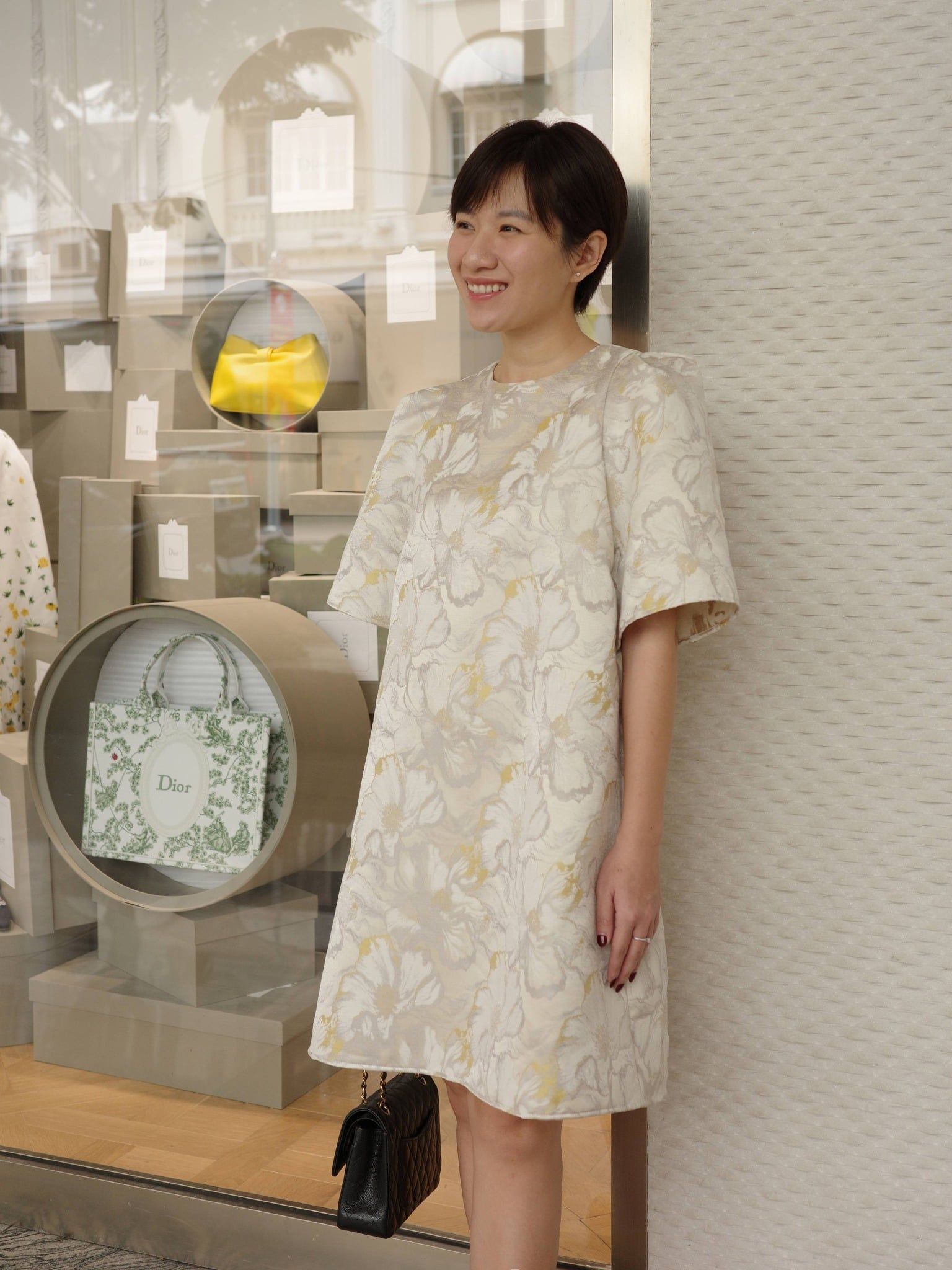  Đầm gấm tay chuông | Mauve Bell dress 