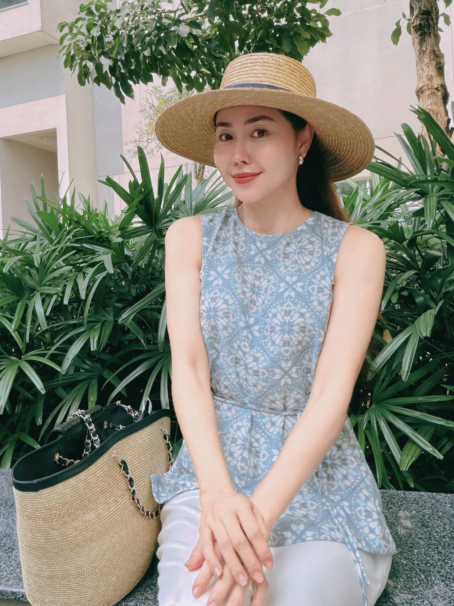  Áo họa tiết thắt eo | Mauve Daily Tie Top 