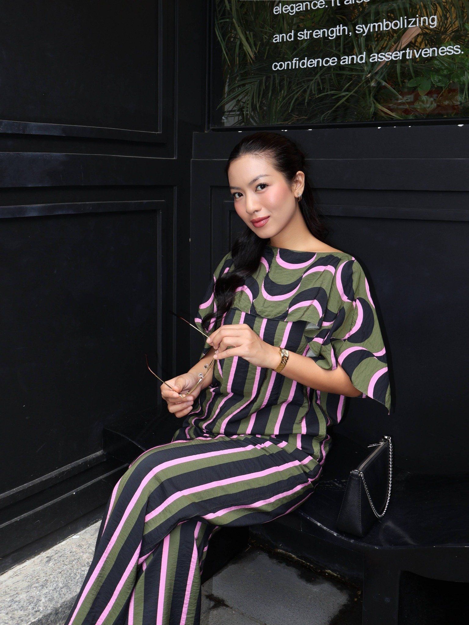  Quần ống suông sọc | Mauve City pants 