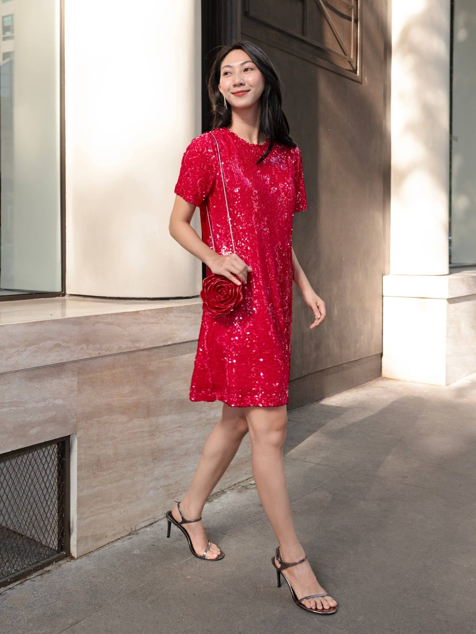  Đầm kim sa ngắn | Mauve Holly dress 