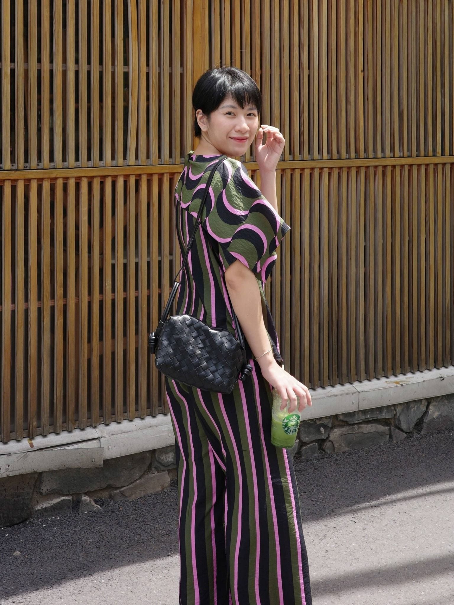  Áo sọc phối bèo | Mauve City top 