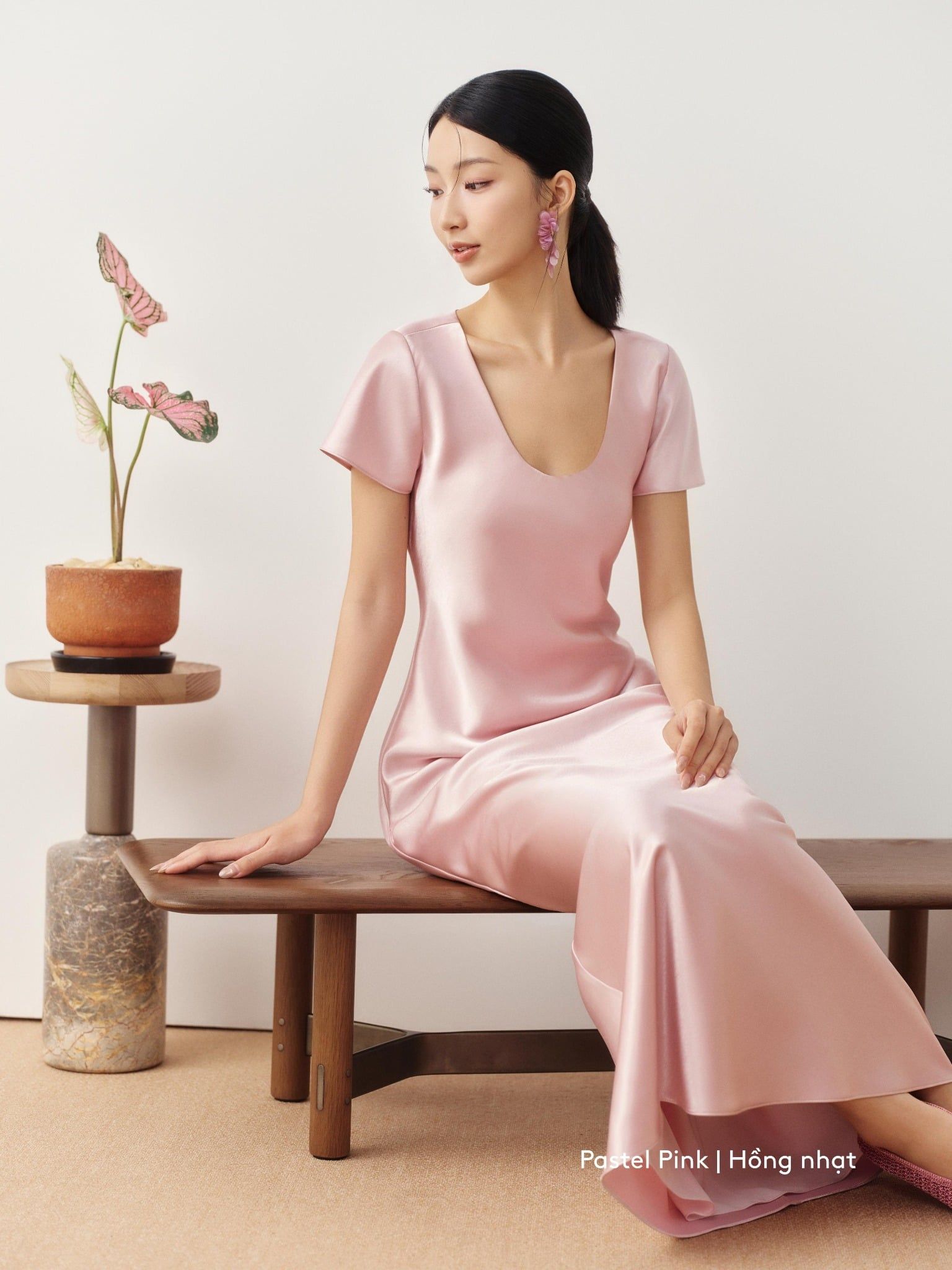  Đầm lụa đuôi cá | Mauve Mermaid Silk dress 