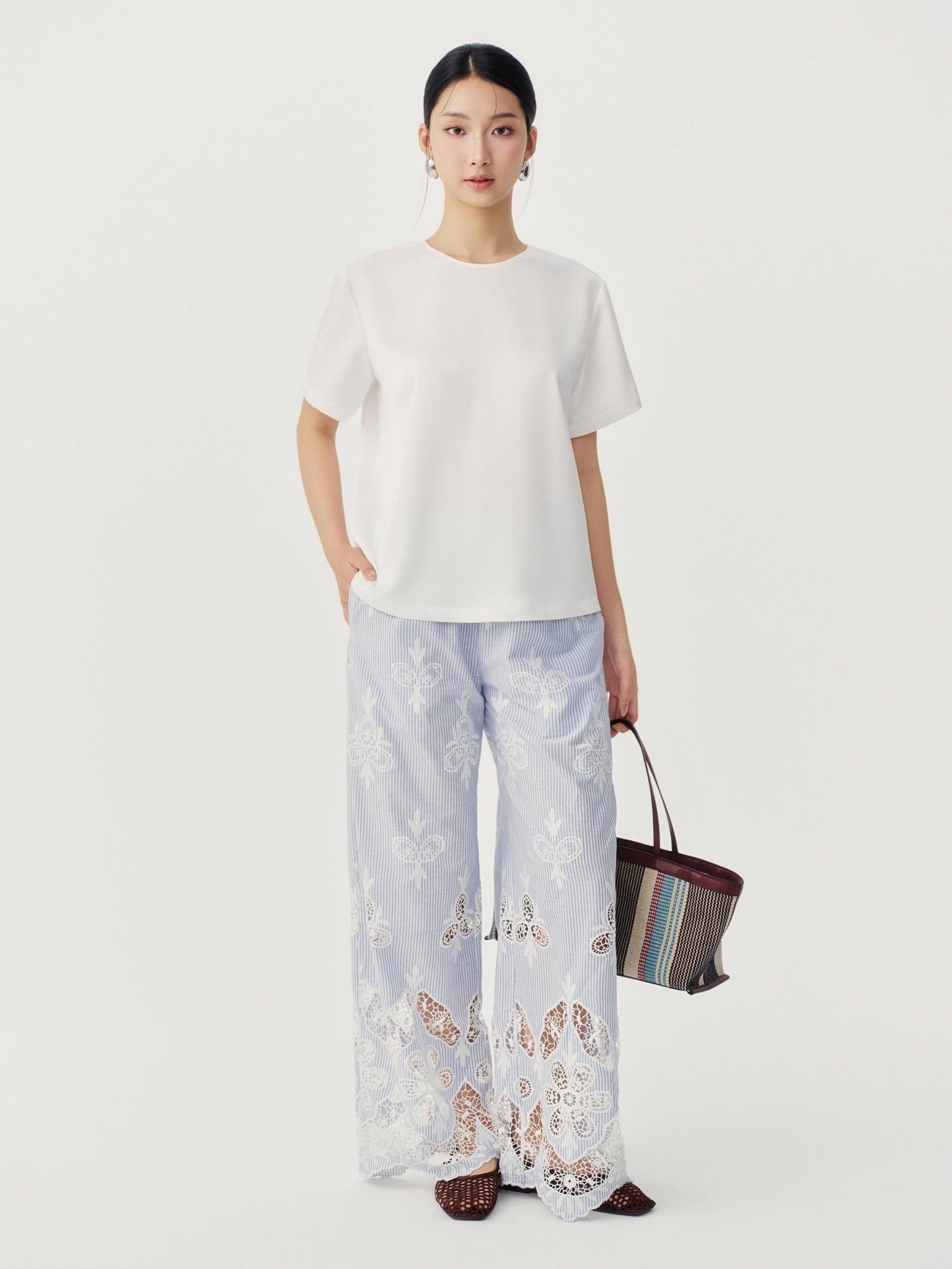  Áo lụa dáng suông | Mauve Silk T-shirt 